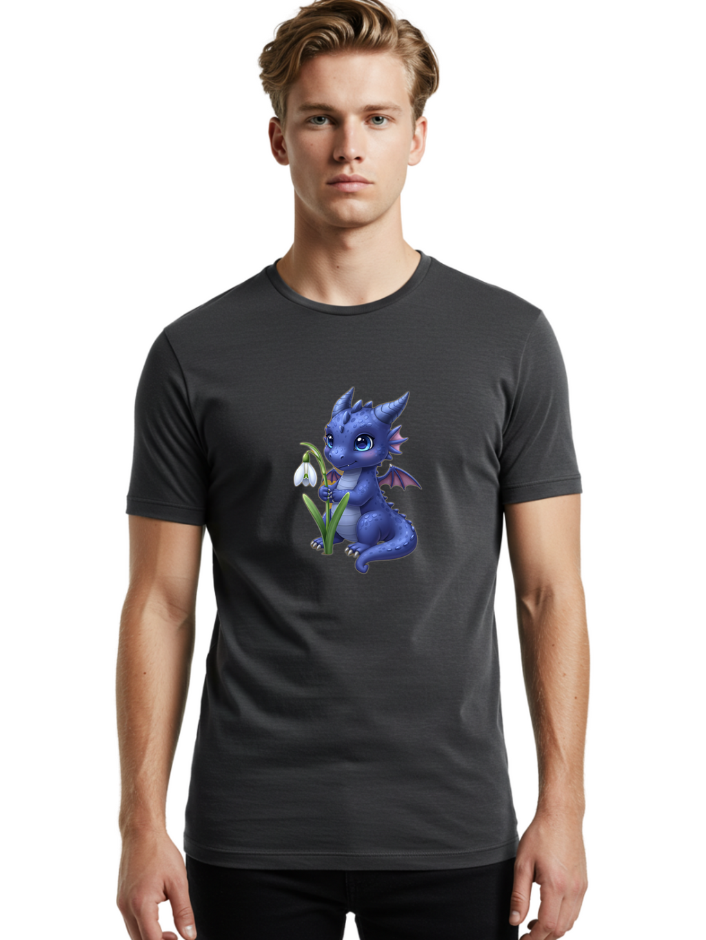Blue-Dragon-With-Snowdrop Men'S Graphic Tee, 100% Cotton, Comfortable Casual Summer Wear, Machine Washable, Vintage Camera, Old Camera, Antique Camera, Black Camera, Classic Photography, Photography Equipment, Nostalgic Device, Film Camera, Baj336