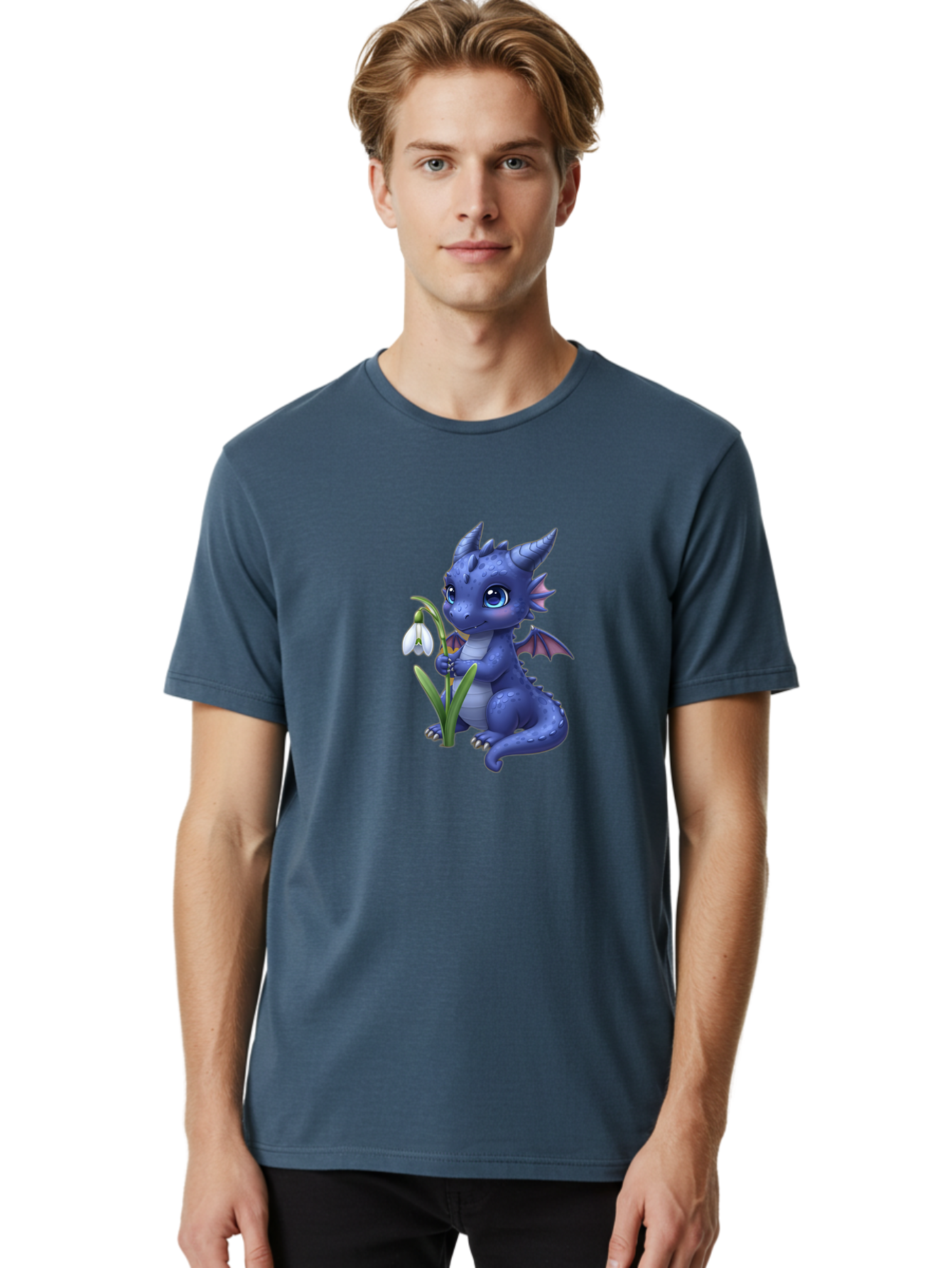 Blue-Dragon-With-Snowdrop Men'S Graphic Tee, 100% Cotton, Comfortable Casual Summer Wear, Machine Washable, Vintage Camera, Old Camera, Antique Camera, Black Camera, Classic Photography, Photography Equipment, Nostalgic Device, Film Camera, Baj336