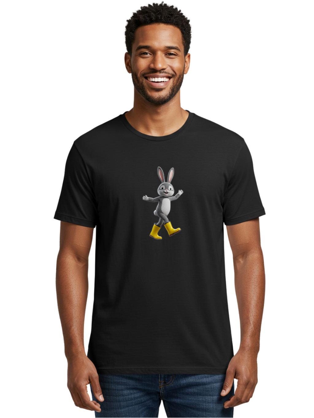 Bunny Men'S Graphic Tee, 100% Cotton, Comfortable Casual Summer Wear, Machine Washable, Vintage Camera, Old Camera, Antique Camera, Black Camera, Classic Photography, Photography Equipment, Nostalgic Device, Film Camera, Camera Art Baj349