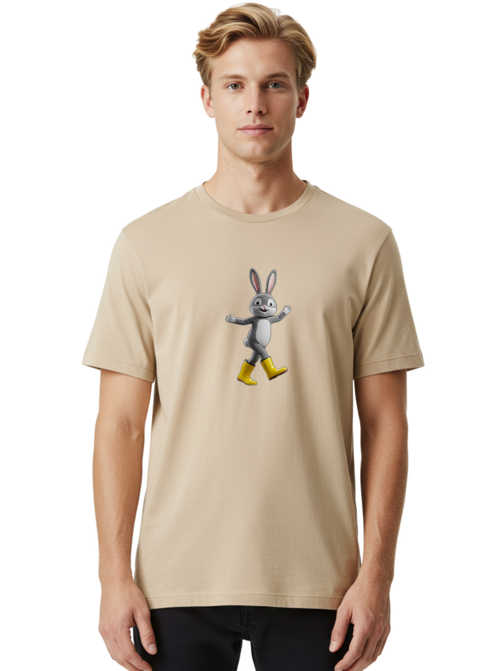 Bunny Men'S Graphic Tee, 100% Cotton, Comfortable Casual Summer Wear, Machine Washable, Vintage Camera, Old Camera, Antique Camera, Black Camera, Classic Photography, Photography Equipment, Nostalgic Device, Film Camera, Camera Art Baj349