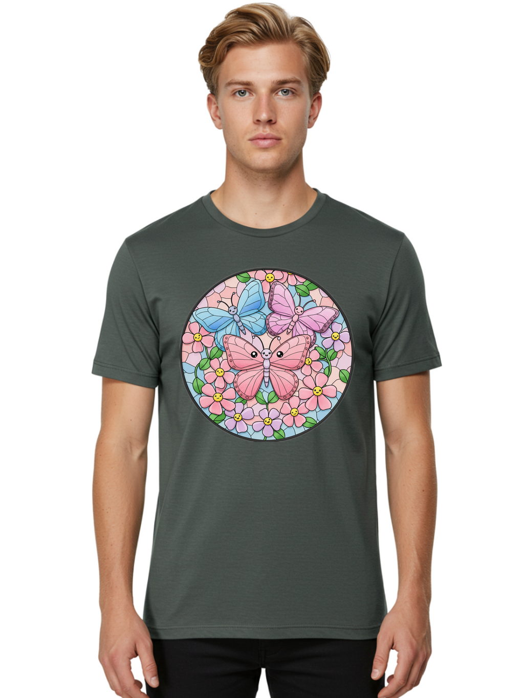 Butterflies-And-Flowers Men'S Graphic Tee, 100% Cotton, Comfortable Casual Summer Wear, Machine Washable, Vintage Camera, Old Camera, Antique Camera, Black Camera, Classic Photography, Photography Equipment, Nostalgic Device, Film Camera, Baj350