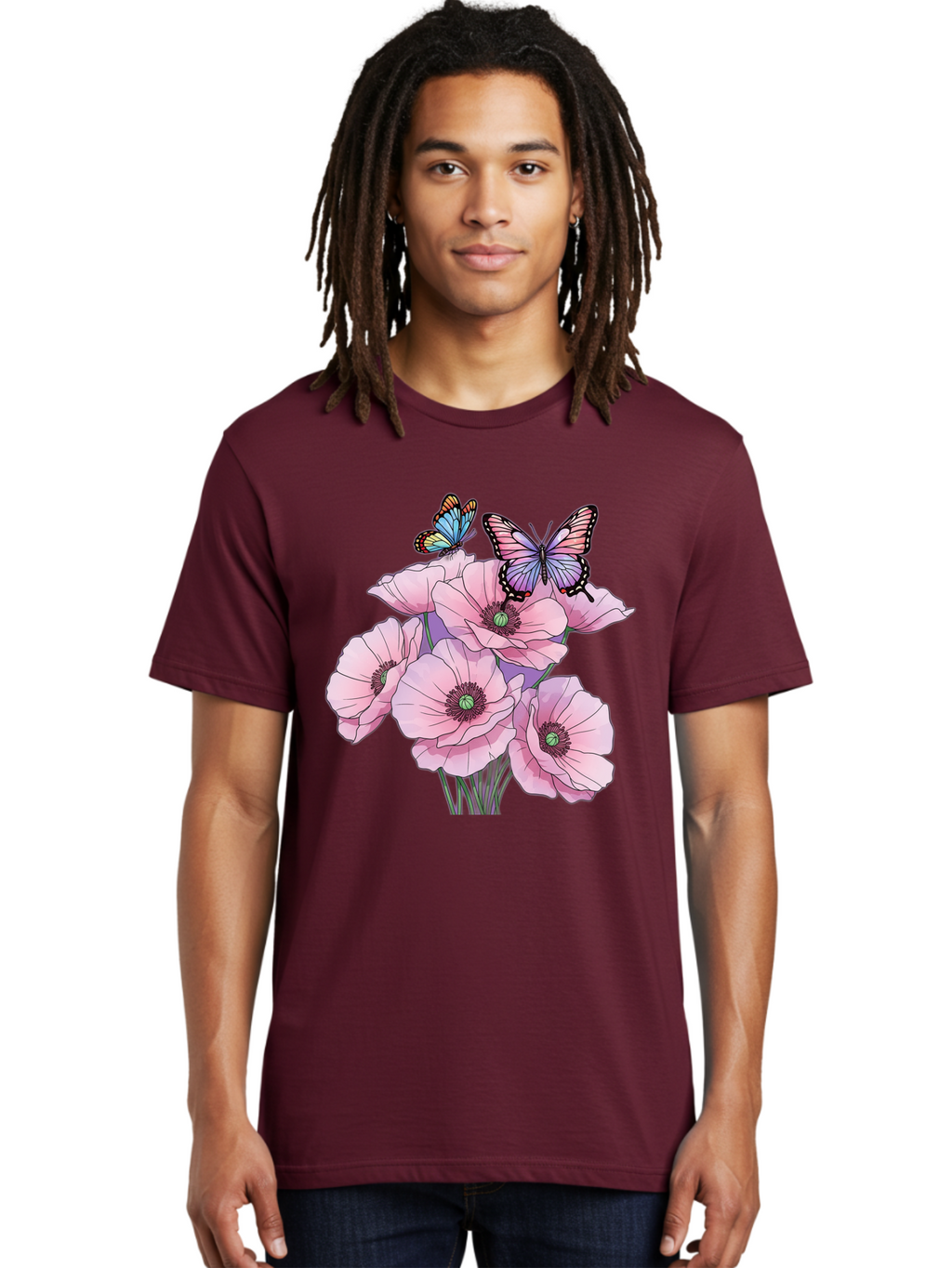 Butterflies-And-Poppies Men'S Graphic Tee, 100% Cotton, Comfortable Casual Summer Wear, Machine Washable, Vintage Camera, Old Camera, Antique Camera, Black Camera, Classic Photography, Photography Equipment, Nostalgic Device, Film Camera, Baj351