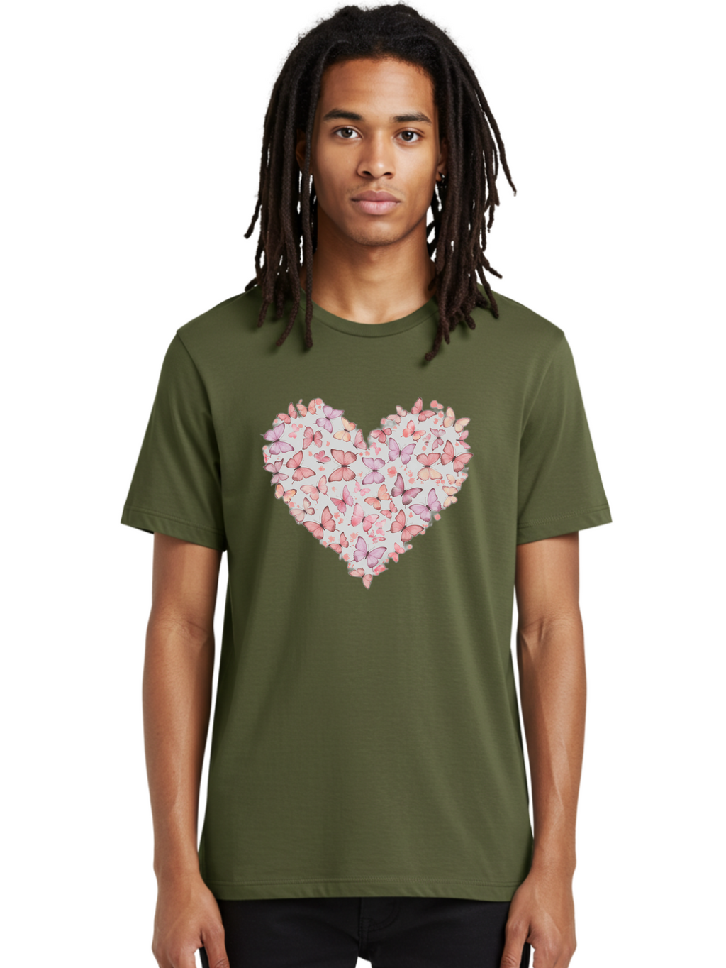 Butterflies-Heart-1 Men'S Graphic Tee, 100% Cotton, Comfortable Casual Summer Wear, Machine Washable, Vintage Camera, Old Camera, Antique Camera, Black Camera, Classic Photography, Photography Equipment, Nostalgic Device, Film Camera, Baj352