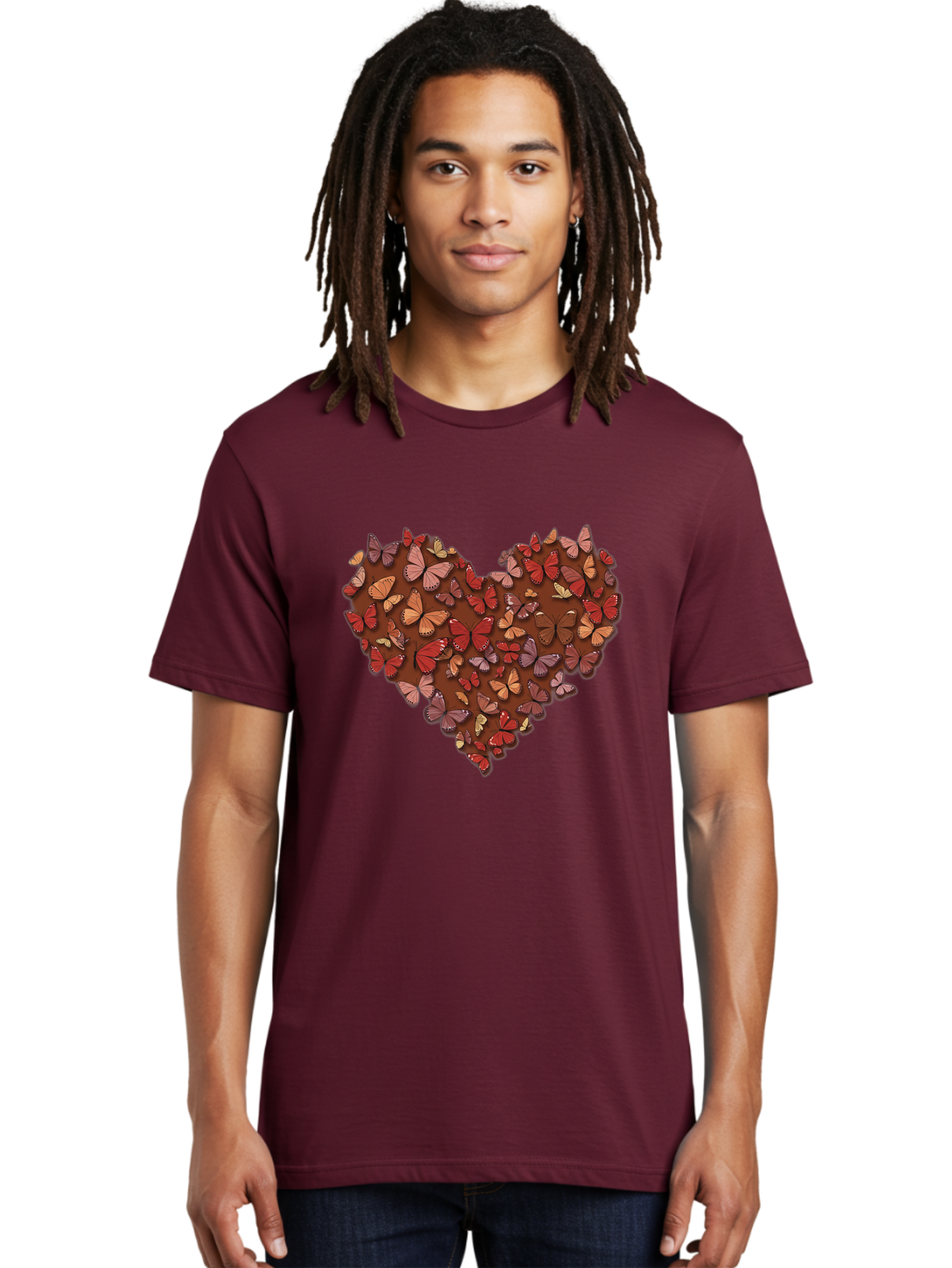 Butterflies-Heart-2 Men'S Graphic Tee, 100% Cotton, Comfortable Casual Summer Wear, Machine Washable, Vintage Camera, Old Camera, Antique Camera, Black Camera, Classic Photography, Photography Equipment, Nostalgic Device, Film Camera, Baj353
