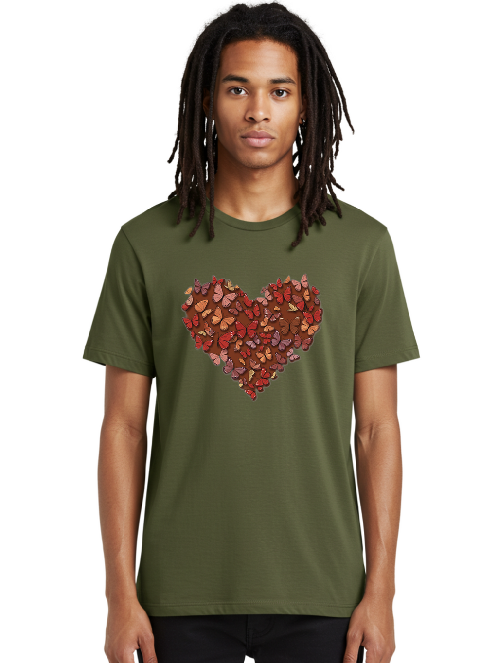 Butterflies-Heart-2 Men'S Graphic Tee, 100% Cotton, Comfortable Casual Summer Wear, Machine Washable, Vintage Camera, Old Camera, Antique Camera, Black Camera, Classic Photography, Photography Equipment, Nostalgic Device, Film Camera, Baj353