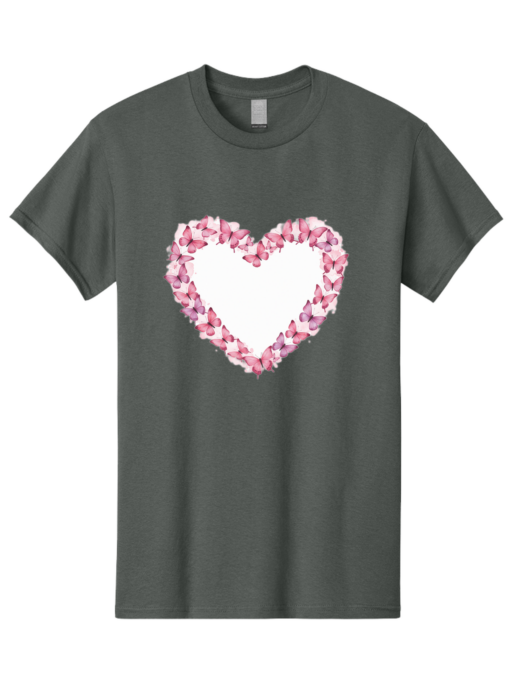 Butterflies-Heart Men'S Graphic Tee, 100% Cotton, Comfortable Casual Summer Wear, Machine Washable, Vintage Camera, Old Camera, Antique Camera, Black Camera, Classic Photography, Photography Equipment, Nostalgic Device, Film Camera, Camera Art Baj354
