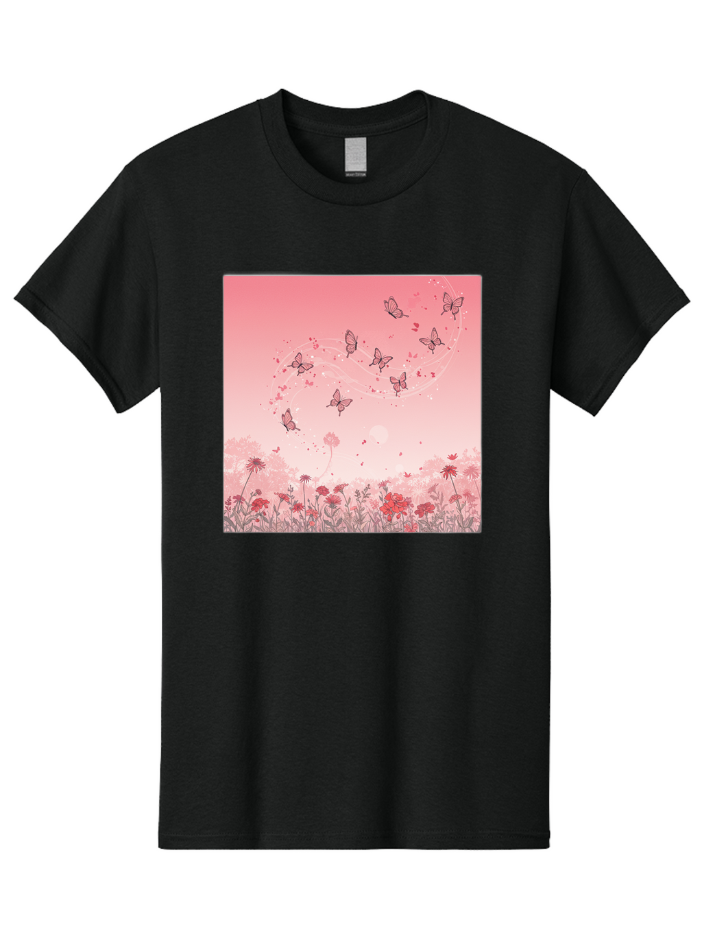 Butterflies-In-Flowers Men'S Graphic Tee, 100% Cotton, Comfortable Casual Summer Wear, Machine Washable, Vintage Camera, Old Camera, Antique Camera, Black Camera, Classic Photography, Photography Equipment, Nostalgic Device, Film Camera, Baj355