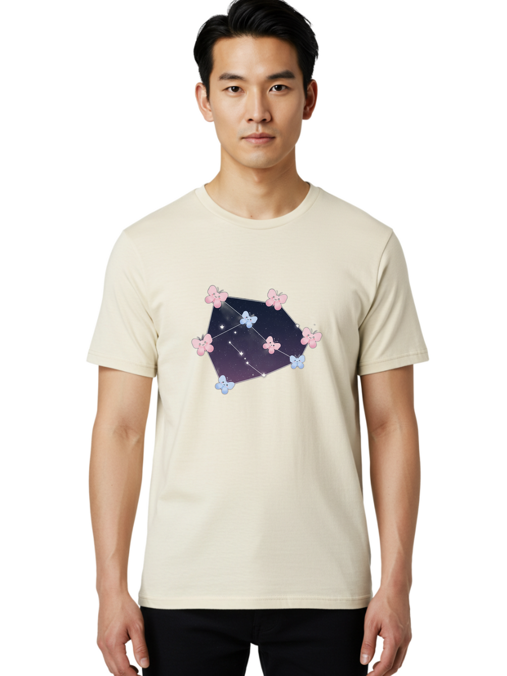 Butterfly-Constellation Men'S Graphic Tee, 100% Cotton, Comfortable Casual Summer Wear, Machine Washable, Vintage Camera, Old Camera, Antique Camera, Black Camera, Classic Photography, Photography Equipment, Nostalgic Device, Film Camera, Baj357
