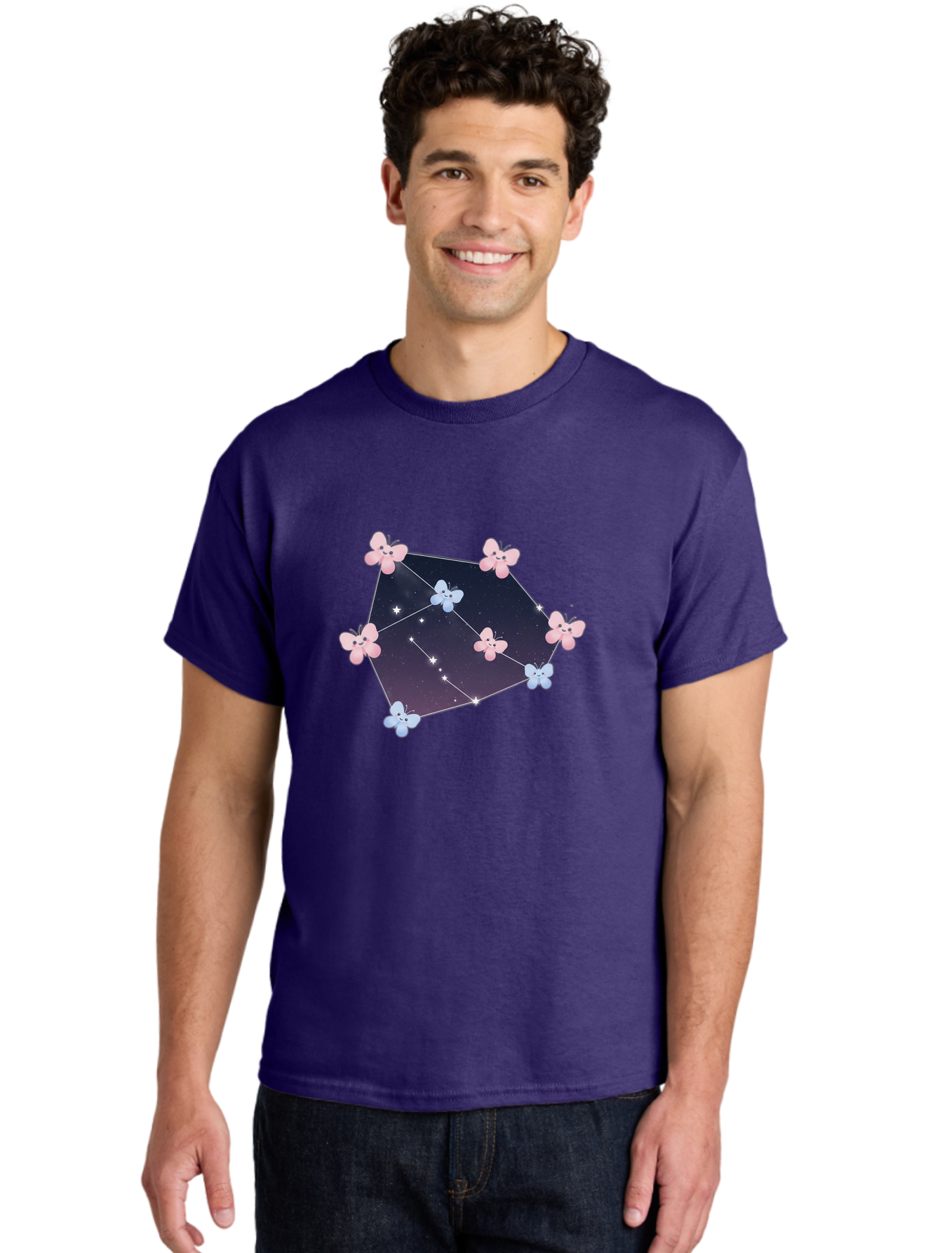 Butterfly-Constellation Men'S Graphic Tee, 100% Cotton, Comfortable Casual Summer Wear, Machine Washable, Vintage Camera, Old Camera, Antique Camera, Black Camera, Classic Photography, Photography Equipment, Nostalgic Device, Film Camera, Baj357