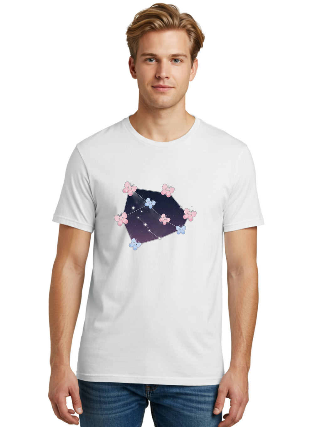 Butterfly-Constellation Men'S Graphic Tee, 100% Cotton, Comfortable Casual Summer Wear, Machine Washable, Vintage Camera, Old Camera, Antique Camera, Black Camera, Classic Photography, Photography Equipment, Nostalgic Device, Film Camera, Baj357