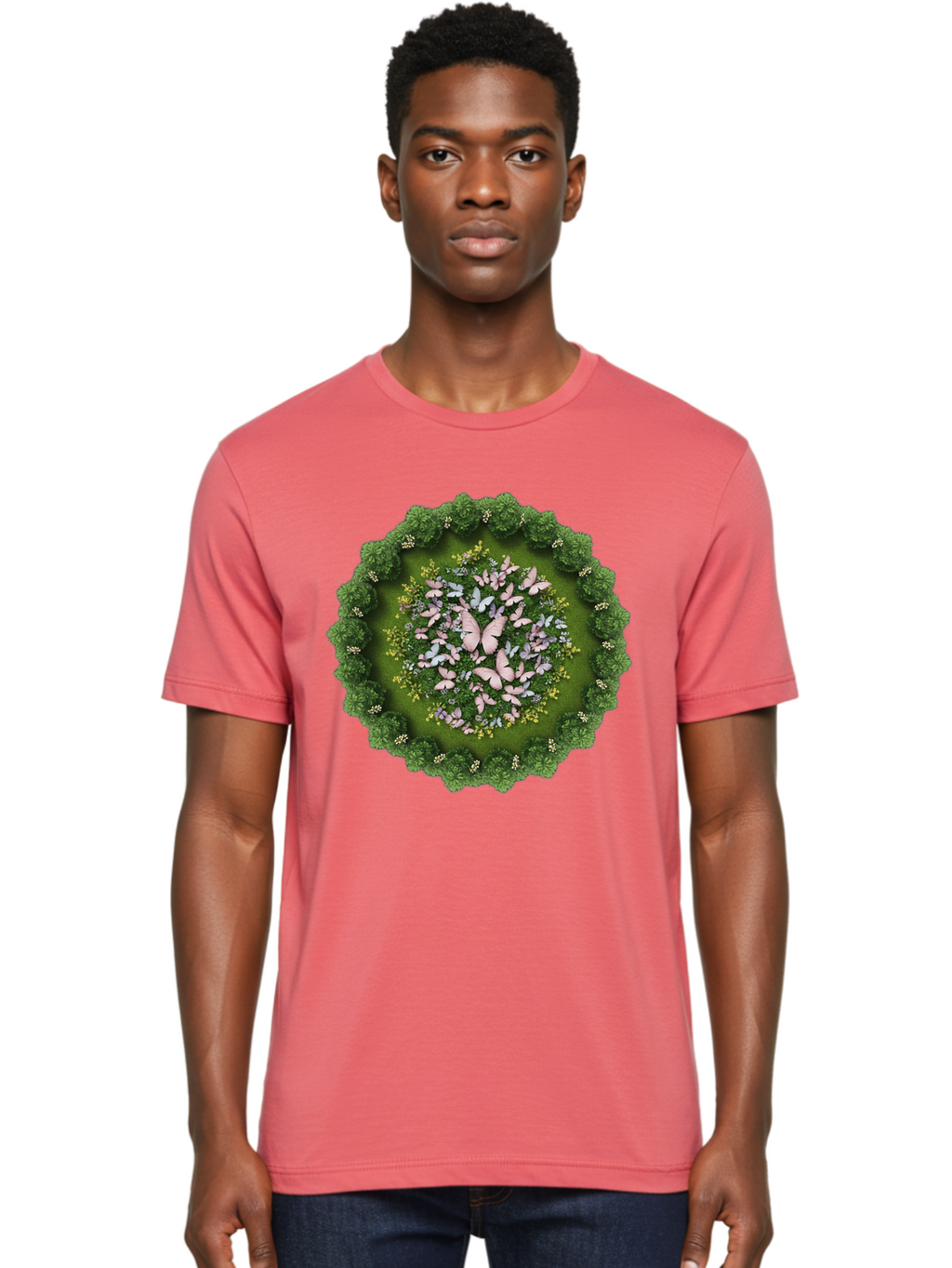Butterfly-Garden Men'S Graphic Tee, 100% Cotton, Comfortable Casual Summer Wear, Machine Washable, Vintage Camera, Old Camera, Antique Camera, Black Camera, Classic Photography, Photography Equipment, Nostalgic Device, Film Camera, Camera Art Baj359