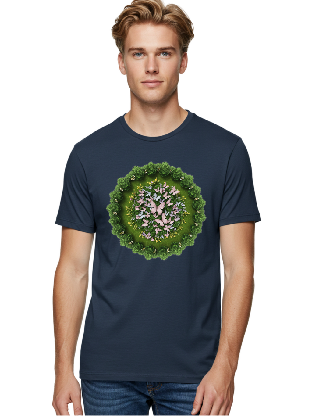 Butterfly-Garden Men'S Graphic Tee, 100% Cotton, Comfortable Casual Summer Wear, Machine Washable, Vintage Camera, Old Camera, Antique Camera, Black Camera, Classic Photography, Photography Equipment, Nostalgic Device, Film Camera, Camera Art Baj359