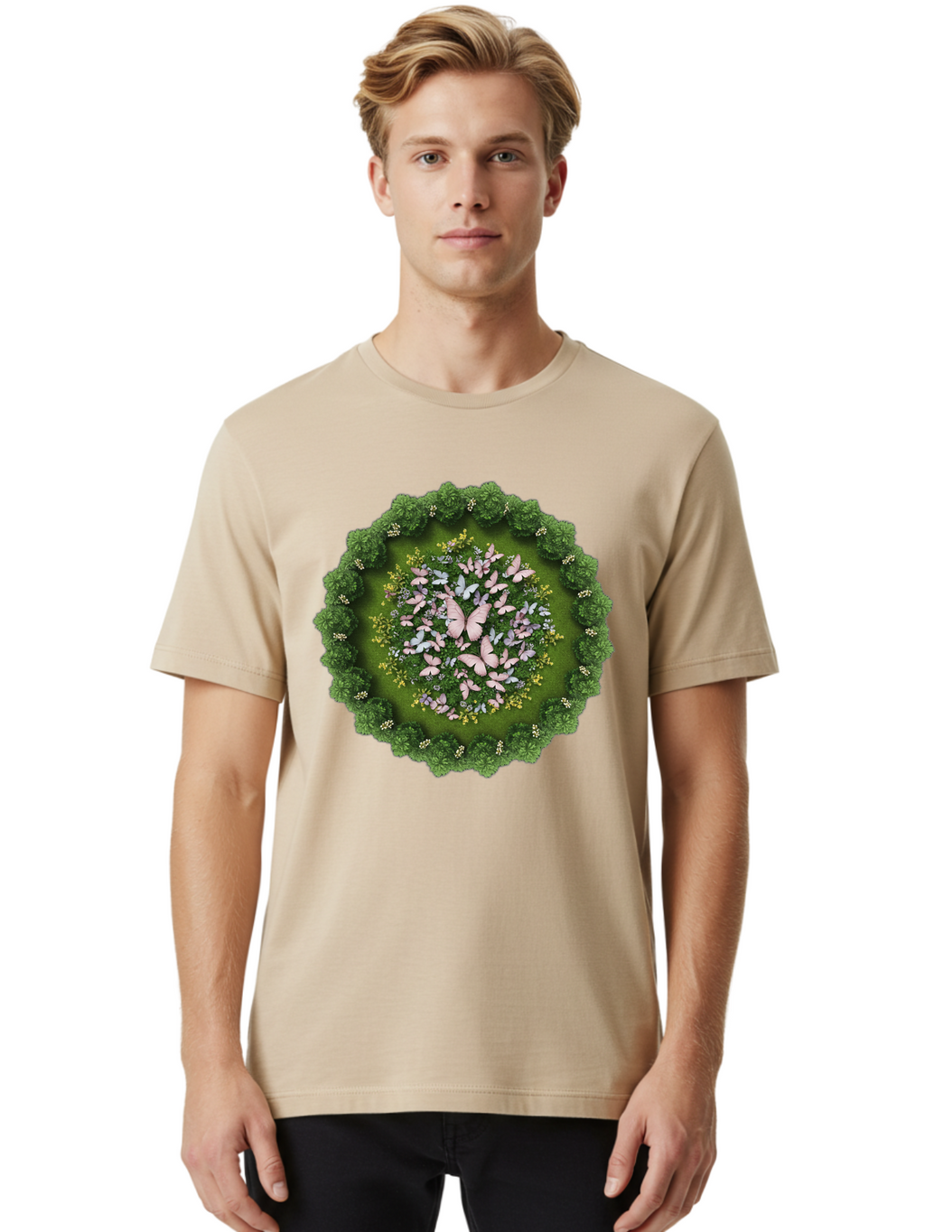 Butterfly-Garden Men'S Graphic Tee, 100% Cotton, Comfortable Casual Summer Wear, Machine Washable, Vintage Camera, Old Camera, Antique Camera, Black Camera, Classic Photography, Photography Equipment, Nostalgic Device, Film Camera, Camera Art Baj359