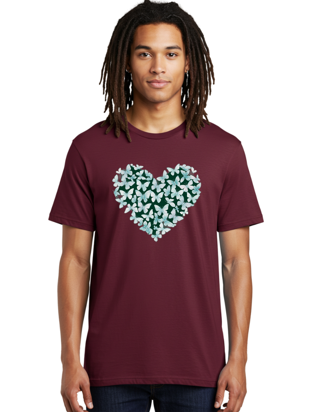 Butterfly-Heart-2 Men'S Graphic Tee, 100% Cotton, Comfortable Casual Summer Wear, Machine Washable, Vintage Camera, Old Camera, Antique Camera, Black Camera, Classic Photography, Photography Equipment, Nostalgic Device, Film Camera, Camera Art Baj361