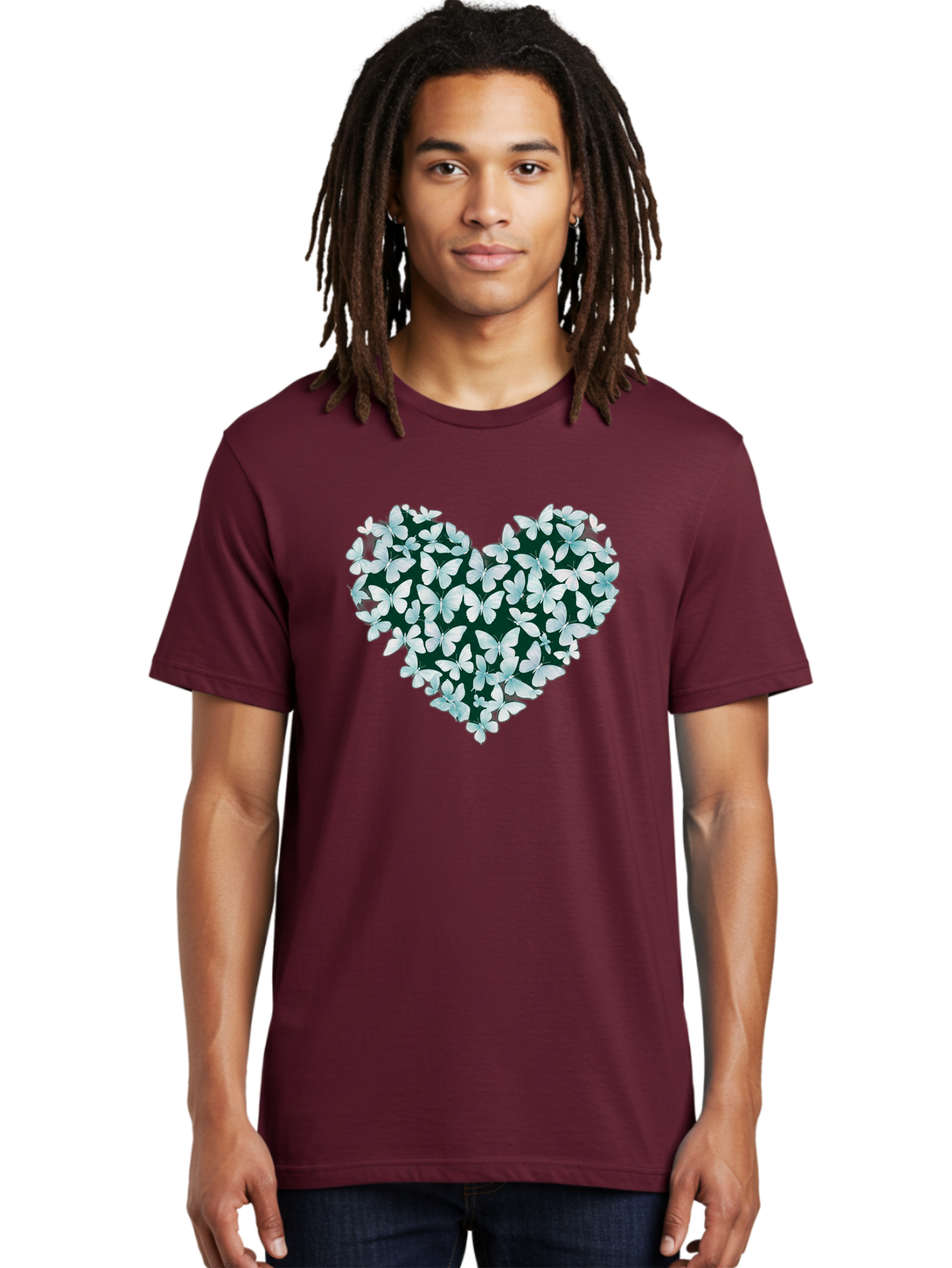 Butterfly-Heart-2 Men'S Graphic Tee, 100% Cotton, Comfortable Casual Summer Wear, Machine Washable, Vintage Camera, Old Camera, Antique Camera, Black Camera, Classic Photography, Photography Equipment, Nostalgic Device, Film Camera, Camera Art Baj361