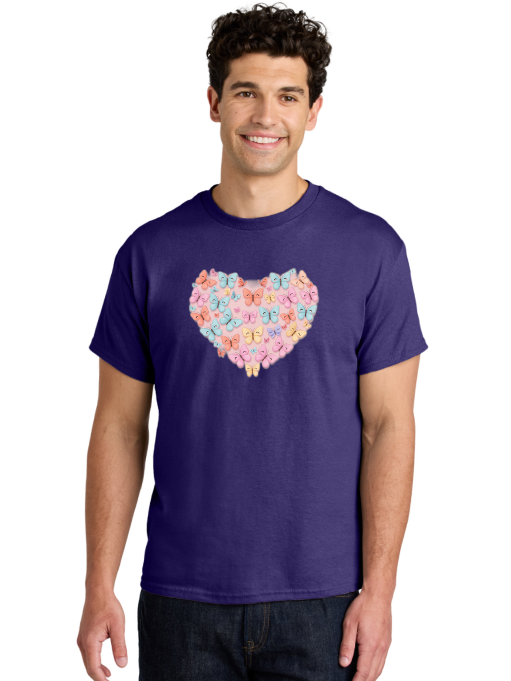 Butterfly-Heart Men'S Graphic Tee, 100% Cotton, Comfortable Casual Summer Wear, Machine Washable, Vintage Camera, Old Camera, Antique Camera, Black Camera, Classic Photography, Photography Equipment, Nostalgic Device, Film Camera, Camera Art Baj364