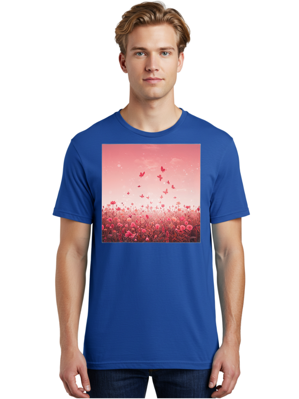 Butterfly-Meadow Men'S Graphic Tee, 100% Cotton, Comfortable Casual Summer Wear, Machine Washable, Vintage Camera, Old Camera, Antique Camera, Black Camera, Classic Photography, Photography Equipment, Nostalgic Device, Film Camera, Camera Art Baj365