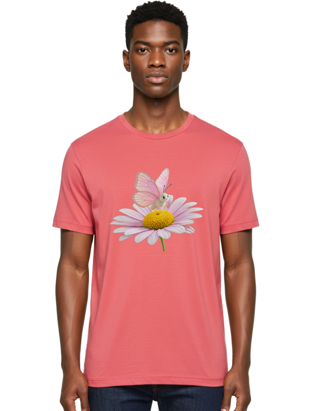 Butterfly-On-Daisy Men'S Graphic Tee, 100% Cotton, Comfortable Casual Summer Wear, Machine Washable, Vintage Camera, Old Camera, Antique Camera, Black Camera, Classic Photography, Photography Equipment, Nostalgic Device, Film Camera, Baj366