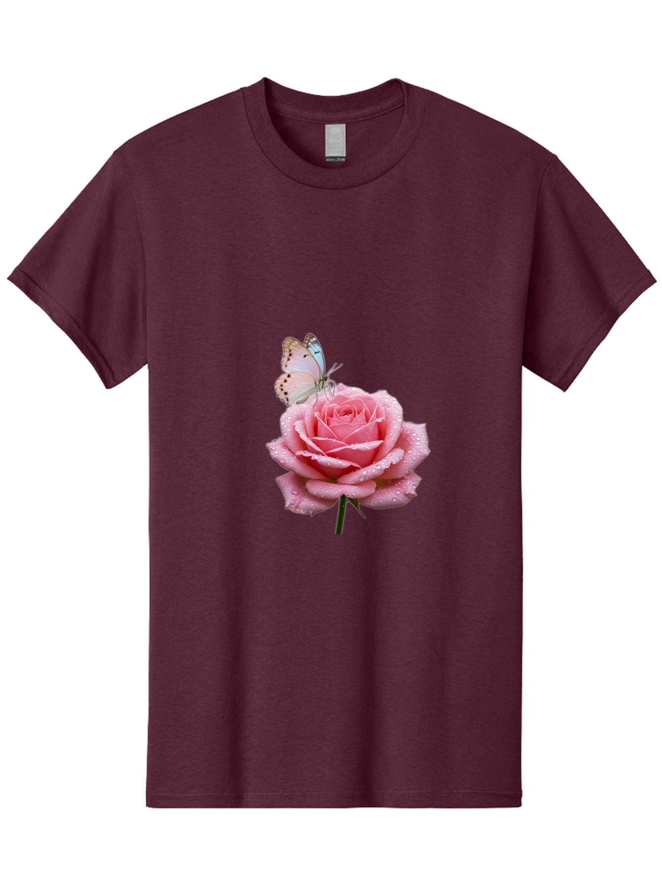Butterfly-On-Rose Men'S Graphic Tee, 100% Cotton, Comfortable Casual Summer Wear, Machine Washable, Vintage Camera, Old Camera, Antique Camera, Black Camera, Classic Photography, Photography Equipment, Nostalgic Device, Film Camera, Camera Art Baj367