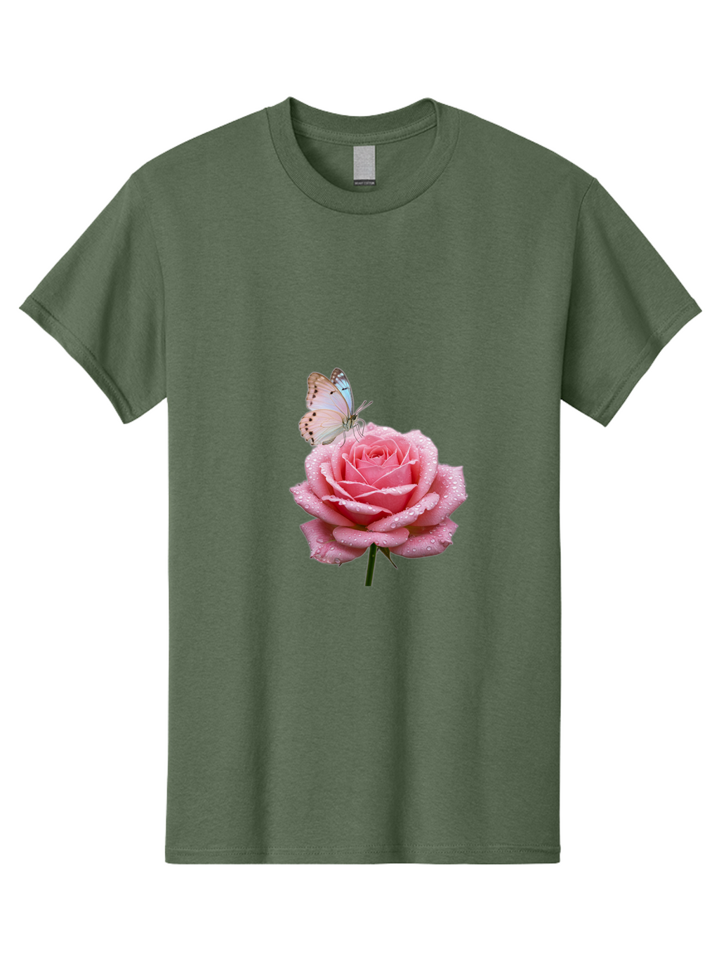 Butterfly-On-Rose Men'S Graphic Tee, 100% Cotton, Comfortable Casual Summer Wear, Machine Washable, Vintage Camera, Old Camera, Antique Camera, Black Camera, Classic Photography, Photography Equipment, Nostalgic Device, Film Camera, Camera Art Baj367