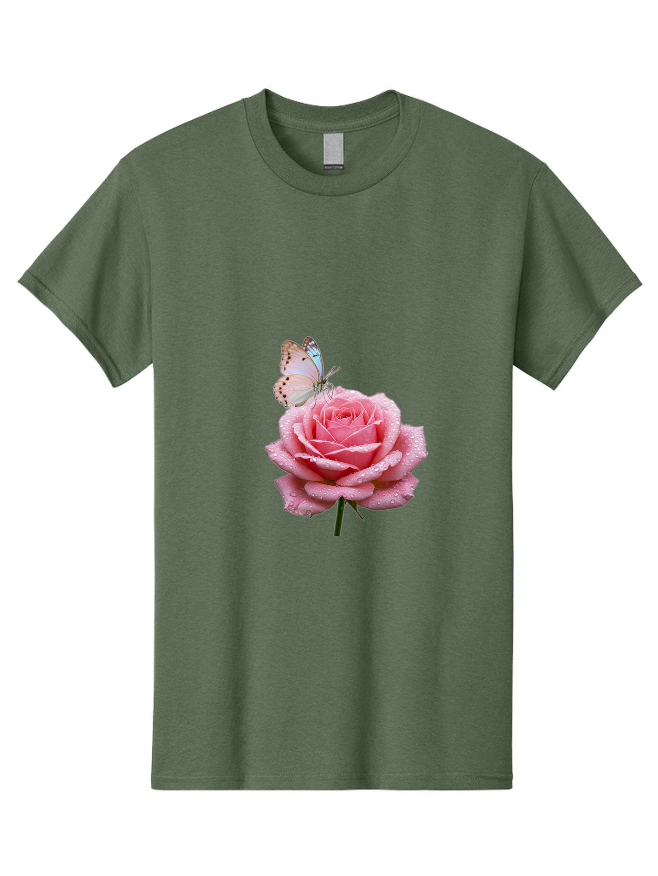 Butterfly-On-Rose Men'S Graphic Tee, 100% Cotton, Comfortable Casual Summer Wear, Machine Washable, Vintage Camera, Old Camera, Antique Camera, Black Camera, Classic Photography, Photography Equipment, Nostalgic Device, Film Camera, Camera Art Baj367