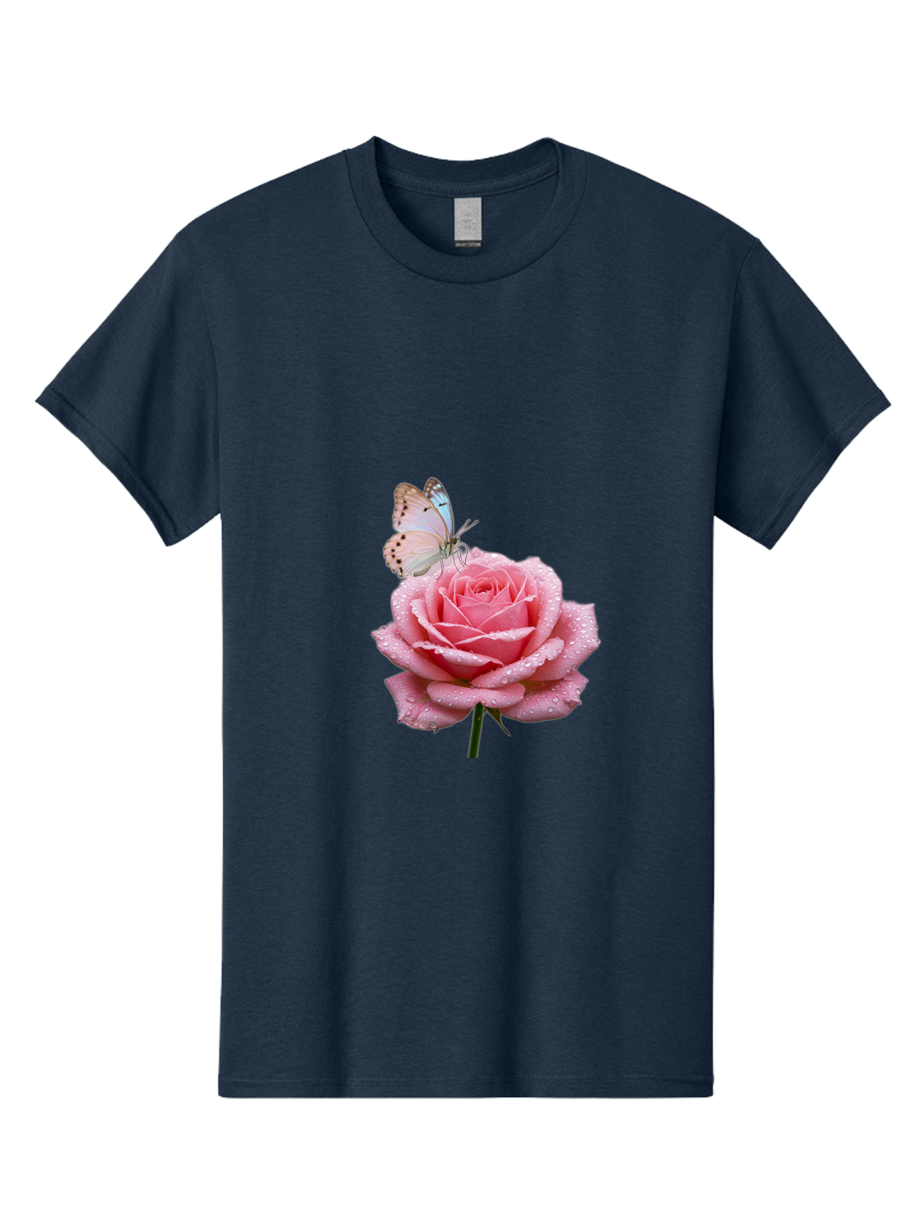 Butterfly-On-Rose Men'S Graphic Tee, 100% Cotton, Comfortable Casual Summer Wear, Machine Washable, Vintage Camera, Old Camera, Antique Camera, Black Camera, Classic Photography, Photography Equipment, Nostalgic Device, Film Camera, Camera Art Baj367