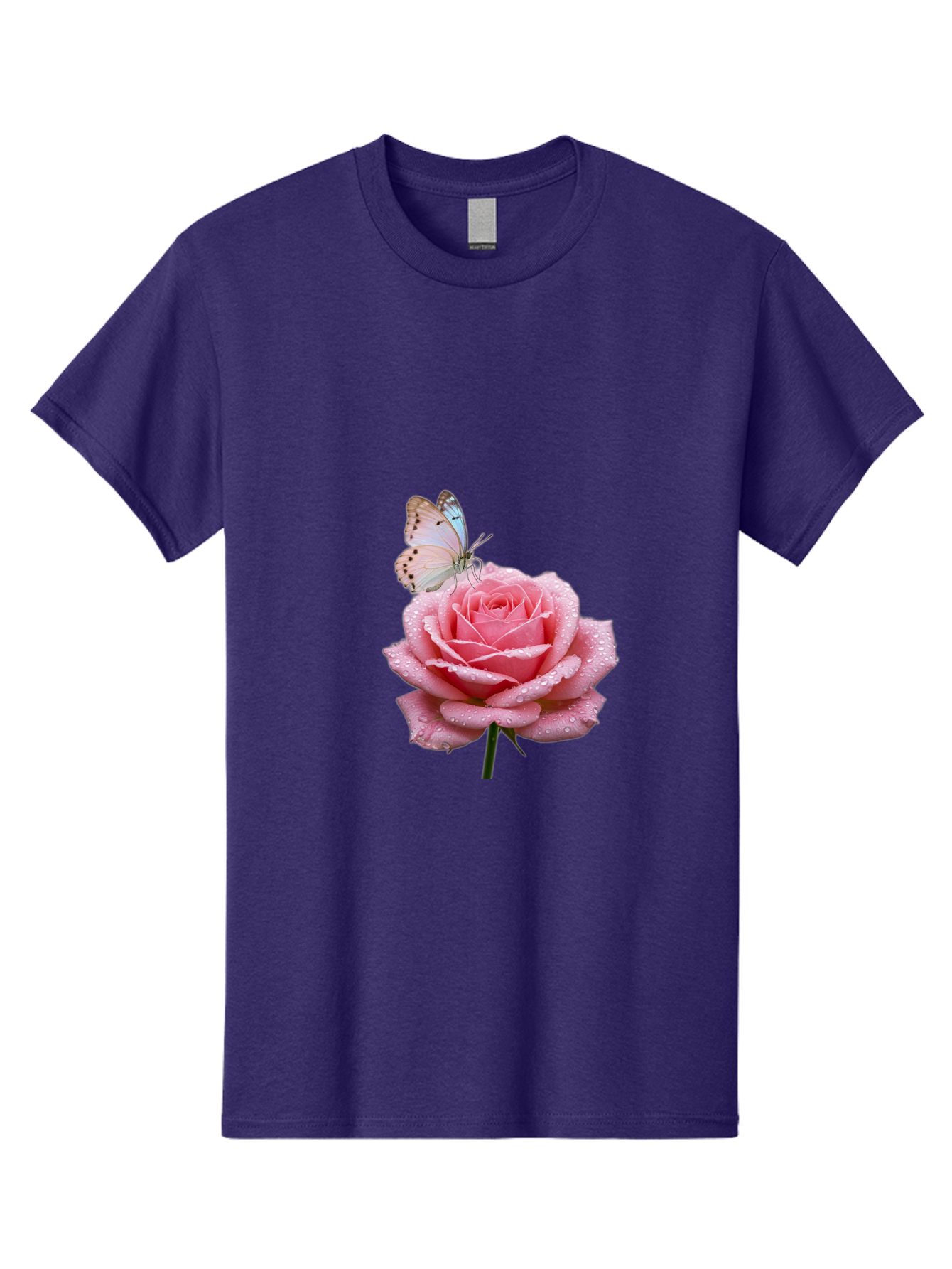 Butterfly-On-Rose Men'S Graphic Tee, 100% Cotton, Comfortable Casual Summer Wear, Machine Washable, Vintage Camera, Old Camera, Antique Camera, Black Camera, Classic Photography, Photography Equipment, Nostalgic Device, Film Camera, Camera Art Baj367