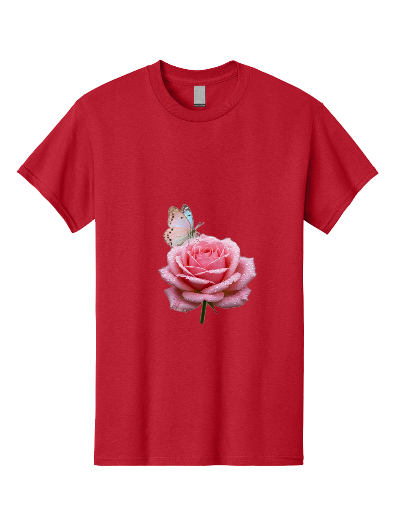 Butterfly-On-Rose Men'S Graphic Tee, 100% Cotton, Comfortable Casual Summer Wear, Machine Washable, Vintage Camera, Old Camera, Antique Camera, Black Camera, Classic Photography, Photography Equipment, Nostalgic Device, Film Camera, Camera Art Baj367