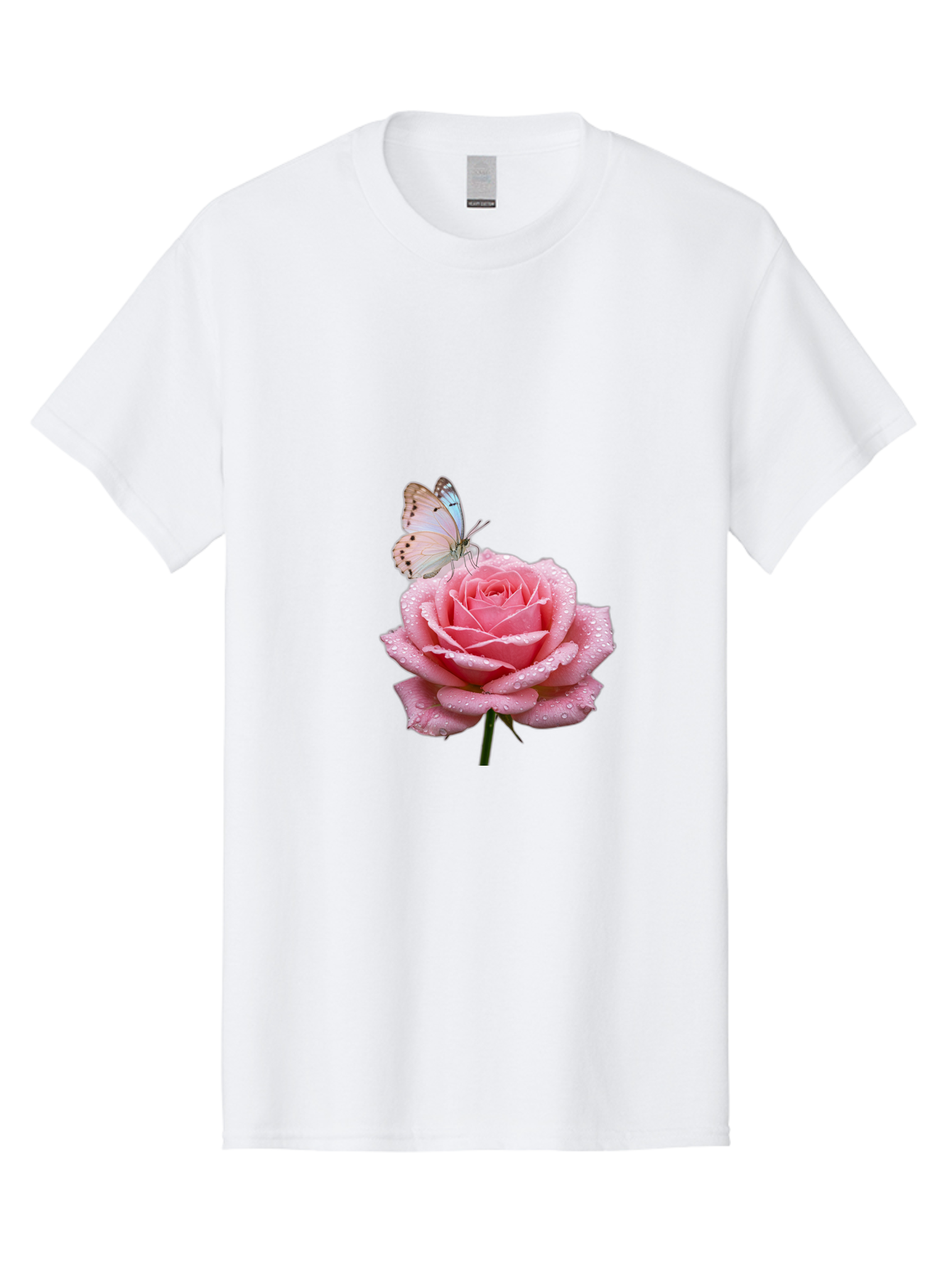 Butterfly-On-Rose Men'S Graphic Tee, 100% Cotton, Comfortable Casual Summer Wear, Machine Washable, Vintage Camera, Old Camera, Antique Camera, Black Camera, Classic Photography, Photography Equipment, Nostalgic Device, Film Camera, Camera Art Baj367