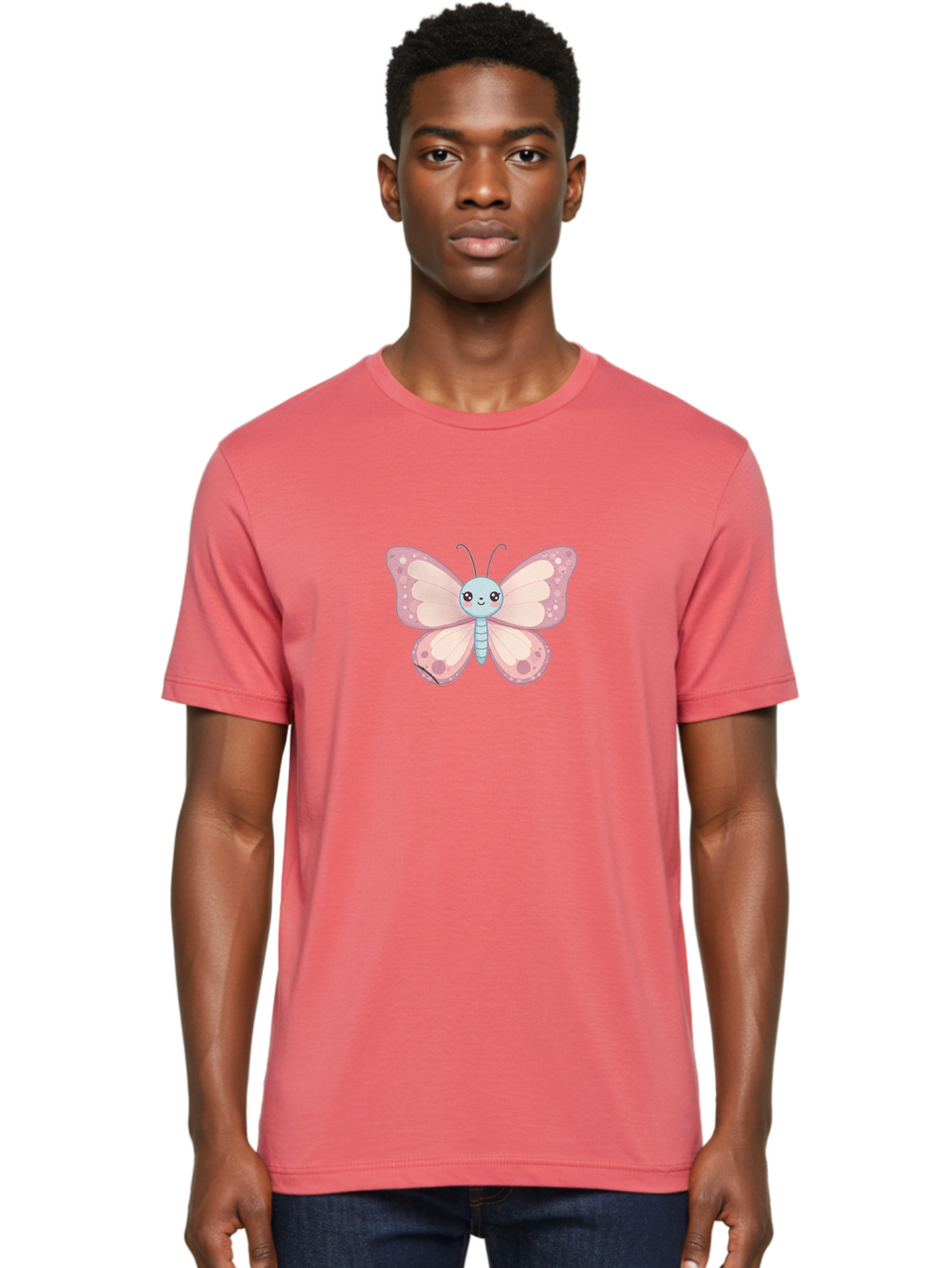 Butterfly Men'S Graphic Tee, 100% Cotton, Comfortable Casual Summer Wear, Machine Washable, Vintage Camera, Old Camera, Antique Camera, Black Camera, Classic Photography, Photography Equipment, Nostalgic Device, Film Camera, Camera Art Baj370