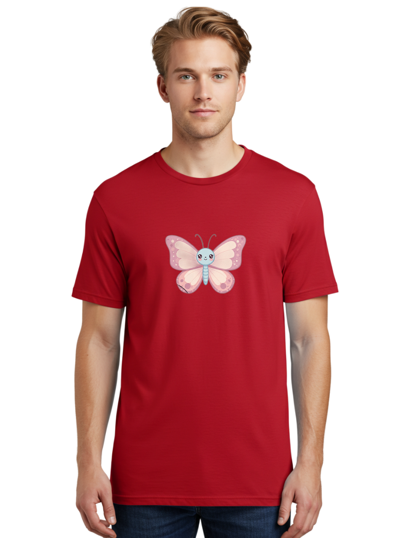 Butterfly Men'S Graphic Tee, 100% Cotton, Comfortable Casual Summer Wear, Machine Washable, Vintage Camera, Old Camera, Antique Camera, Black Camera, Classic Photography, Photography Equipment, Nostalgic Device, Film Camera, Camera Art Baj370
