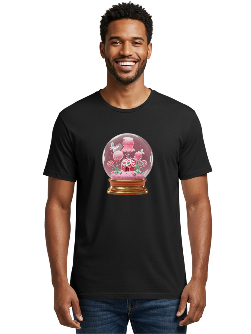 Candy-House-Snow-Globe Men'S Graphic Tee, 100% Cotton, Comfortable Casual Summer Wear, Machine Washable, Vintage Camera, Old Camera, Antique Camera, Black Camera, Classic Photography, Photography Equipment, Nostalgic Device, Film Camera, Baj372
