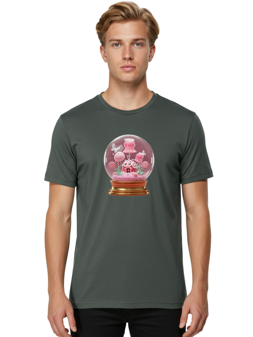 Candy-House-Snow-Globe Men'S Graphic Tee, 100% Cotton, Comfortable Casual Summer Wear, Machine Washable, Vintage Camera, Old Camera, Antique Camera, Black Camera, Classic Photography, Photography Equipment, Nostalgic Device, Film Camera, Baj372