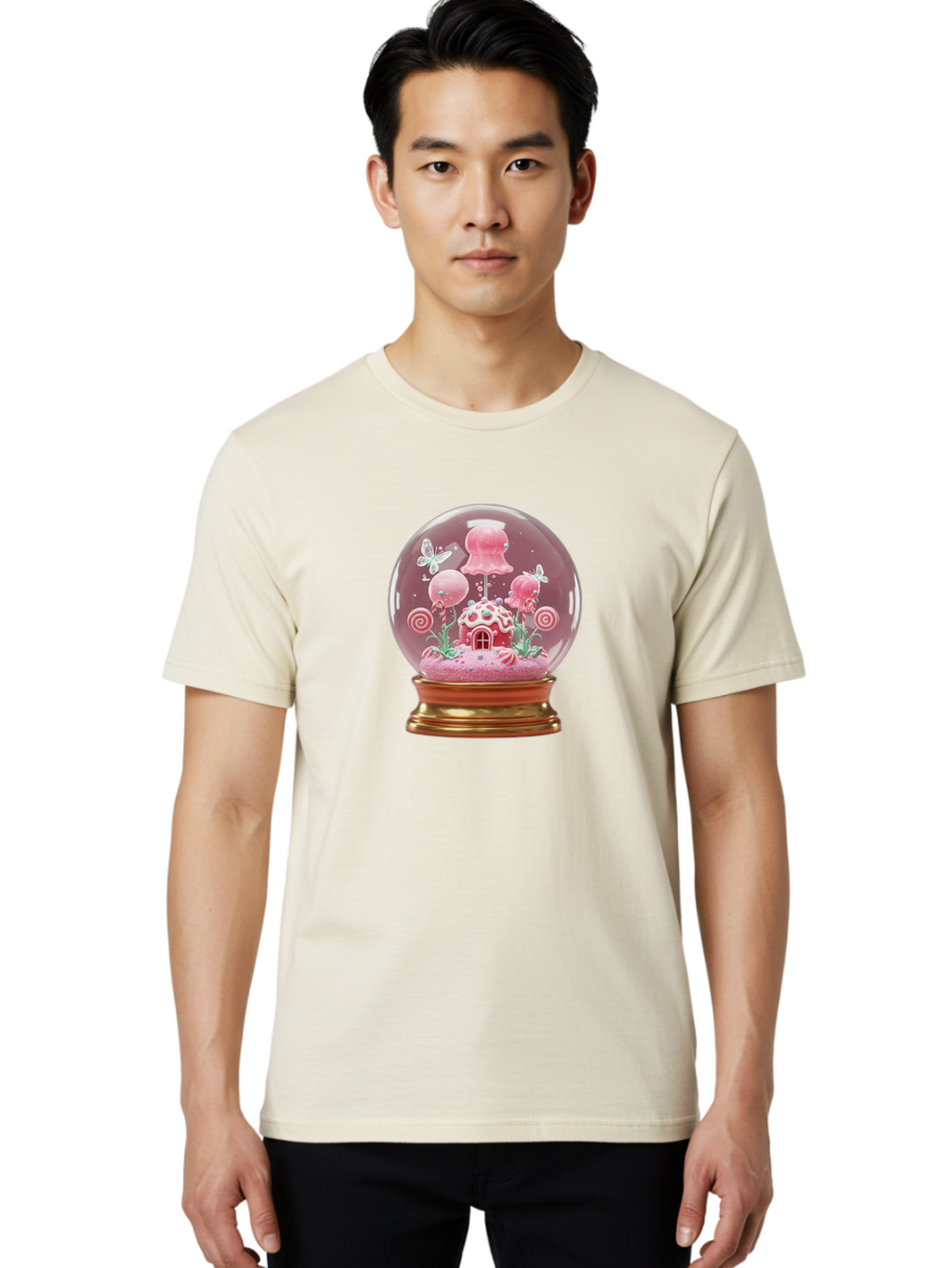 Candy-House-Snow-Globe Men'S Graphic Tee, 100% Cotton, Comfortable Casual Summer Wear, Machine Washable, Vintage Camera, Old Camera, Antique Camera, Black Camera, Classic Photography, Photography Equipment, Nostalgic Device, Film Camera, Baj372