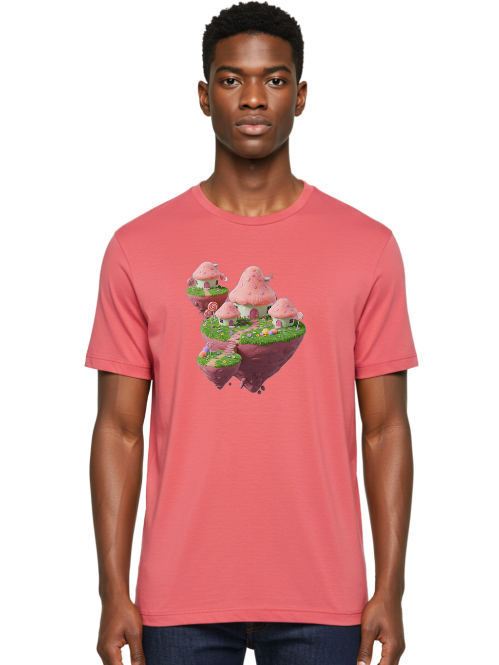 Candy-Land-Mushroom-Houses Men'S Graphic Tee, 100% Cotton, Comfortable Casual Summer Wear, Machine Washable, Vintage Camera, Old Camera, Antique Camera, Black Camera, Classic Photography, Photography Equipment, Nostalgic Device, Film Camera, Baj374
