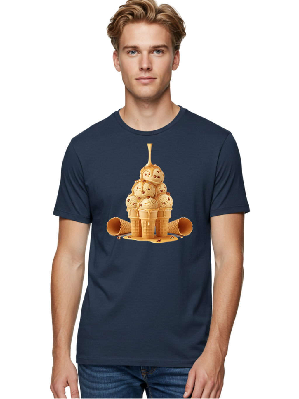 Caramel-Ice-Cream-Cones Men'S Graphic Tee, 100% Cotton, Comfortable Casual Summer Wear, Machine Washable, Vintage Camera, Old Camera, Antique Camera, Black Camera, Classic Photography, Photography Equipment, Nostalgic Device, Film Camera, Baj379