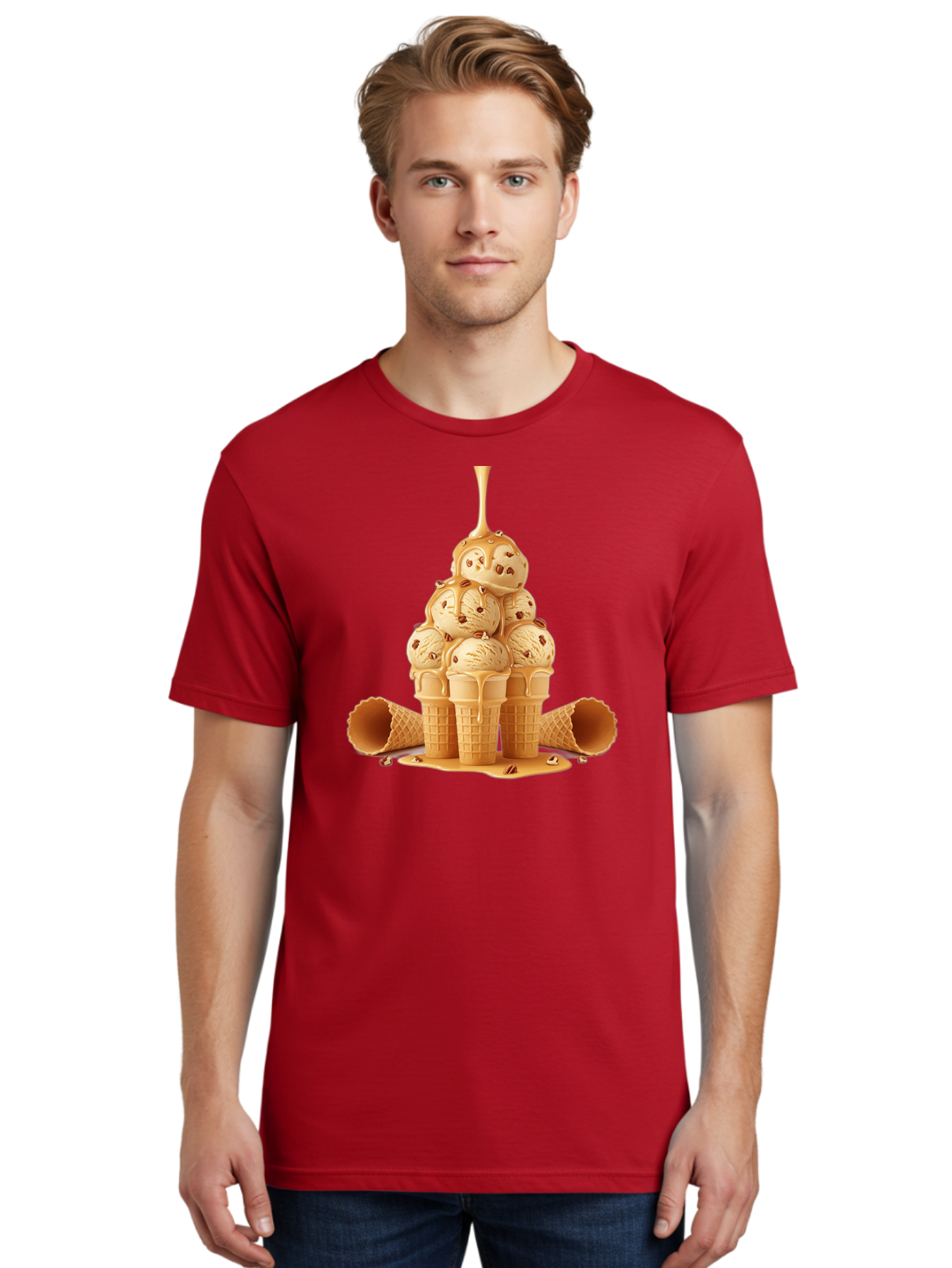 Caramel-Ice-Cream-Cones Men'S Graphic Tee, 100% Cotton, Comfortable Casual Summer Wear, Machine Washable, Vintage Camera, Old Camera, Antique Camera, Black Camera, Classic Photography, Photography Equipment, Nostalgic Device, Film Camera, Baj379