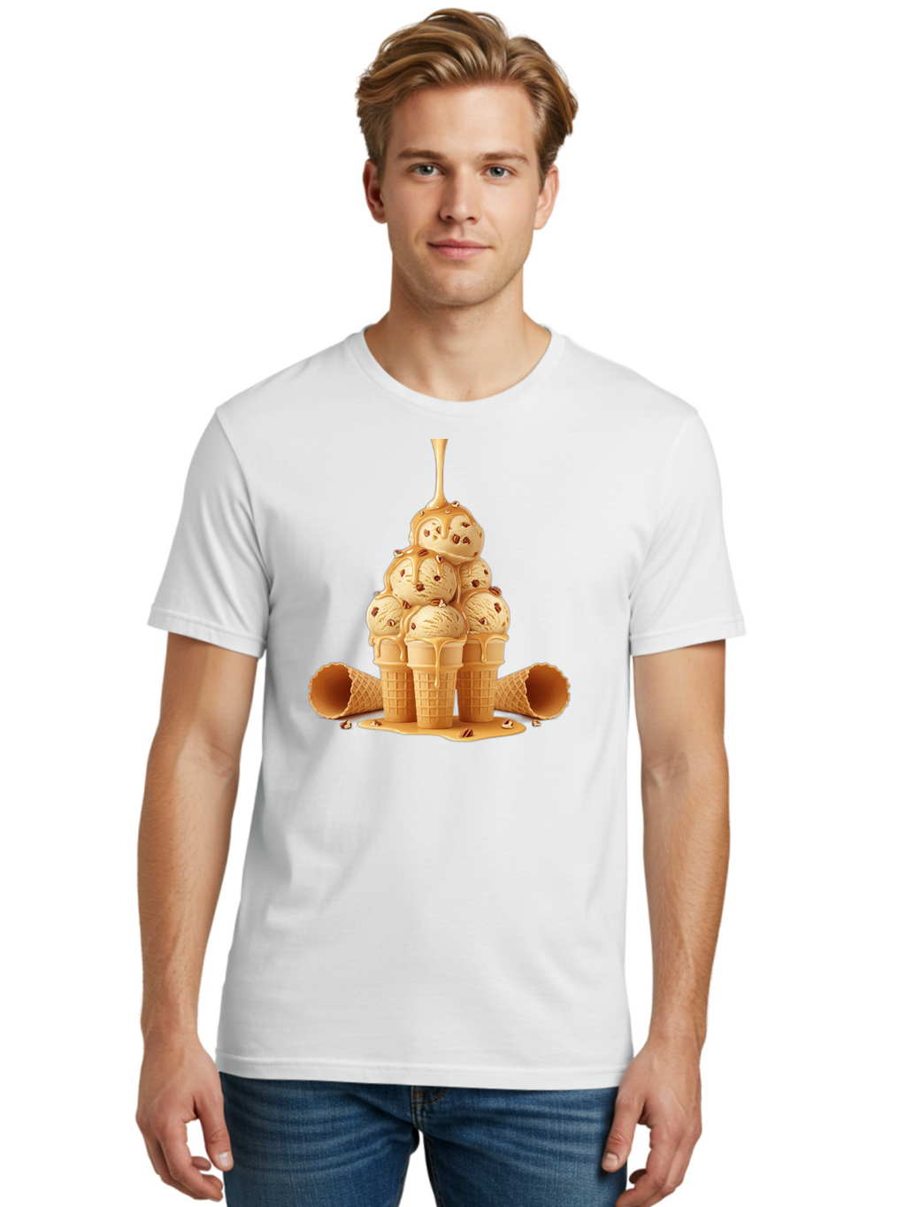 Caramel-Ice-Cream-Cones Men'S Graphic Tee, 100% Cotton, Comfortable Casual Summer Wear, Machine Washable, Vintage Camera, Old Camera, Antique Camera, Black Camera, Classic Photography, Photography Equipment, Nostalgic Device, Film Camera, Baj379