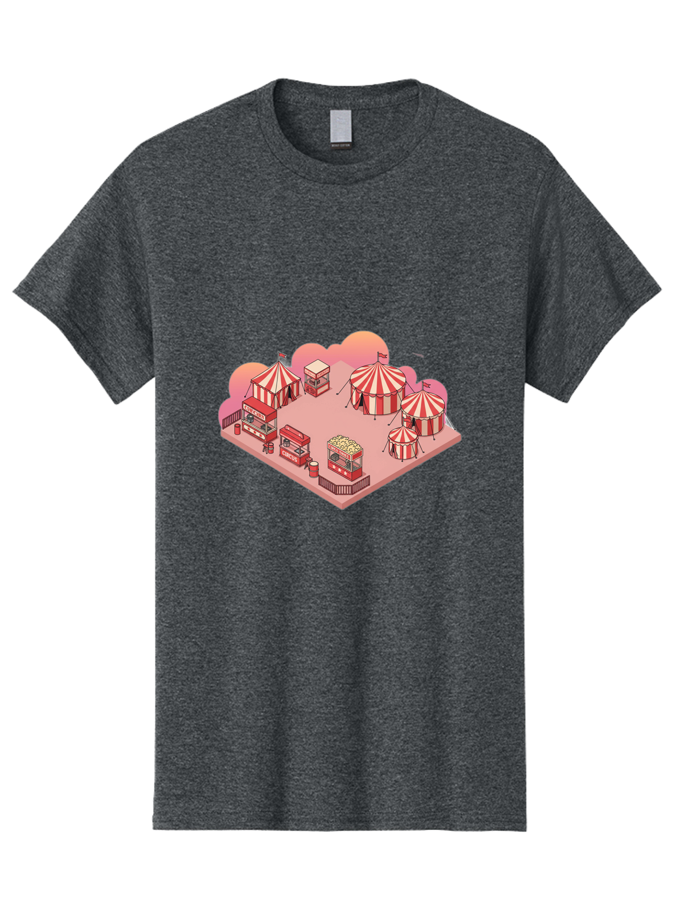 Carnival-Scene-1 Men'S Graphic Tee, 100% Cotton, Comfortable Casual Summer Wear, Machine Washable, Vintage Camera, Old Camera, Antique Camera, Black Camera, Classic Photography, Photography Equipment, Nostalgic Device, Film Camera, Camera Art Baj380