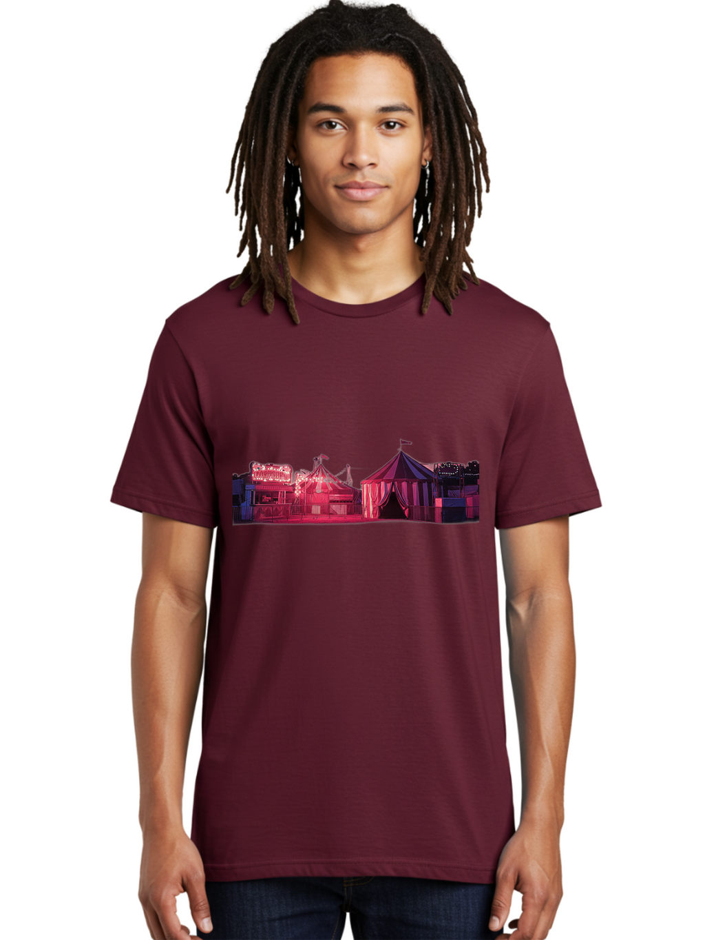 Carnival-Scene-2 Men'S Graphic Tee, 100% Cotton, Comfortable Casual Summer Wear, Machine Washable, Vintage Camera, Old Camera, Antique Camera, Black Camera, Classic Photography, Photography Equipment, Nostalgic Device, Film Camera, Camera Art Baj381