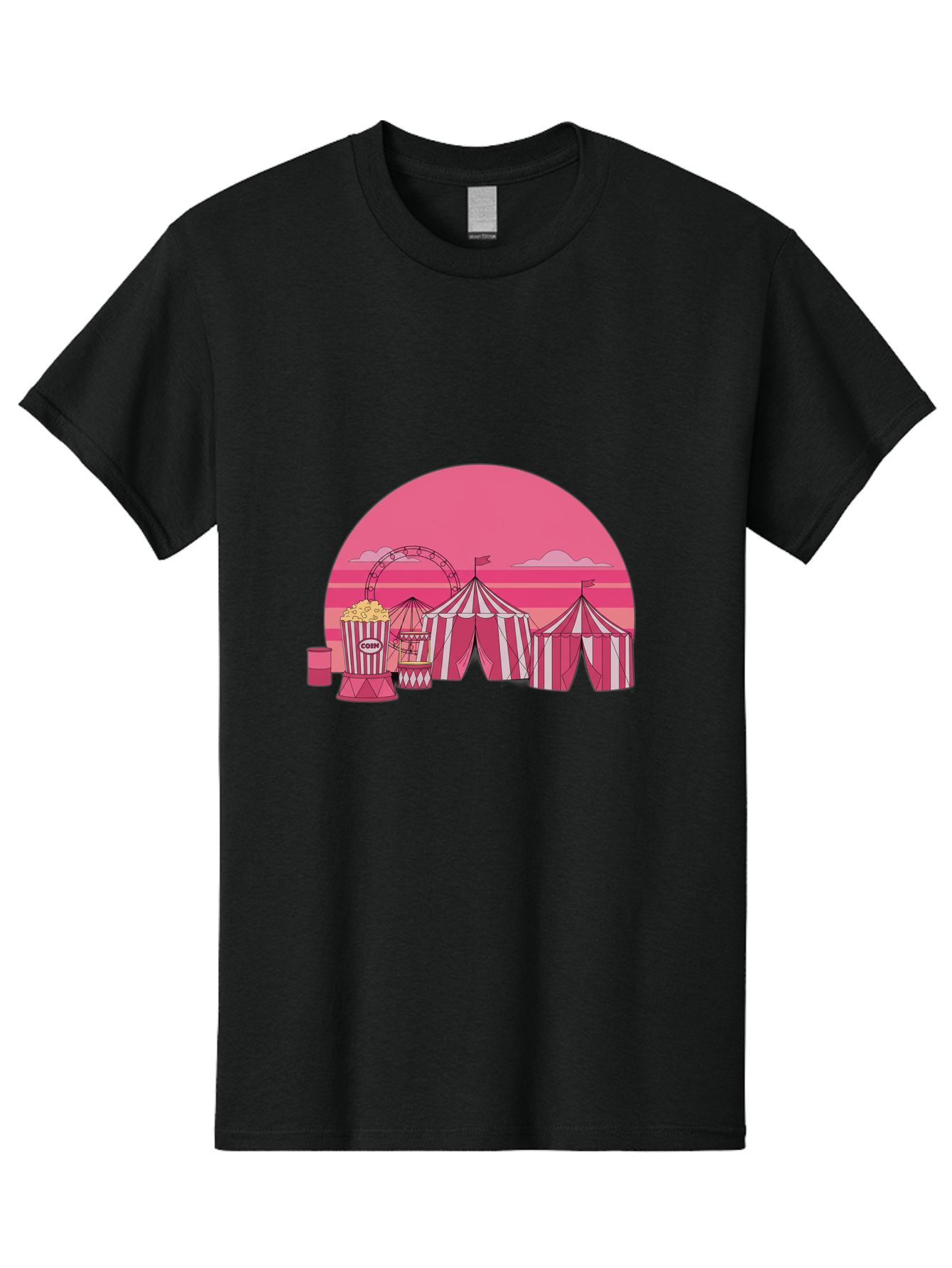 Carnival-Scene Men'S Graphic Tee, 100% Cotton, Comfortable Casual Summer Wear, Machine Washable, Vintage Camera, Old Camera, Antique Camera, Black Camera, Classic Photography, Photography Equipment, Nostalgic Device, Film Camera, Camera Art Baj382