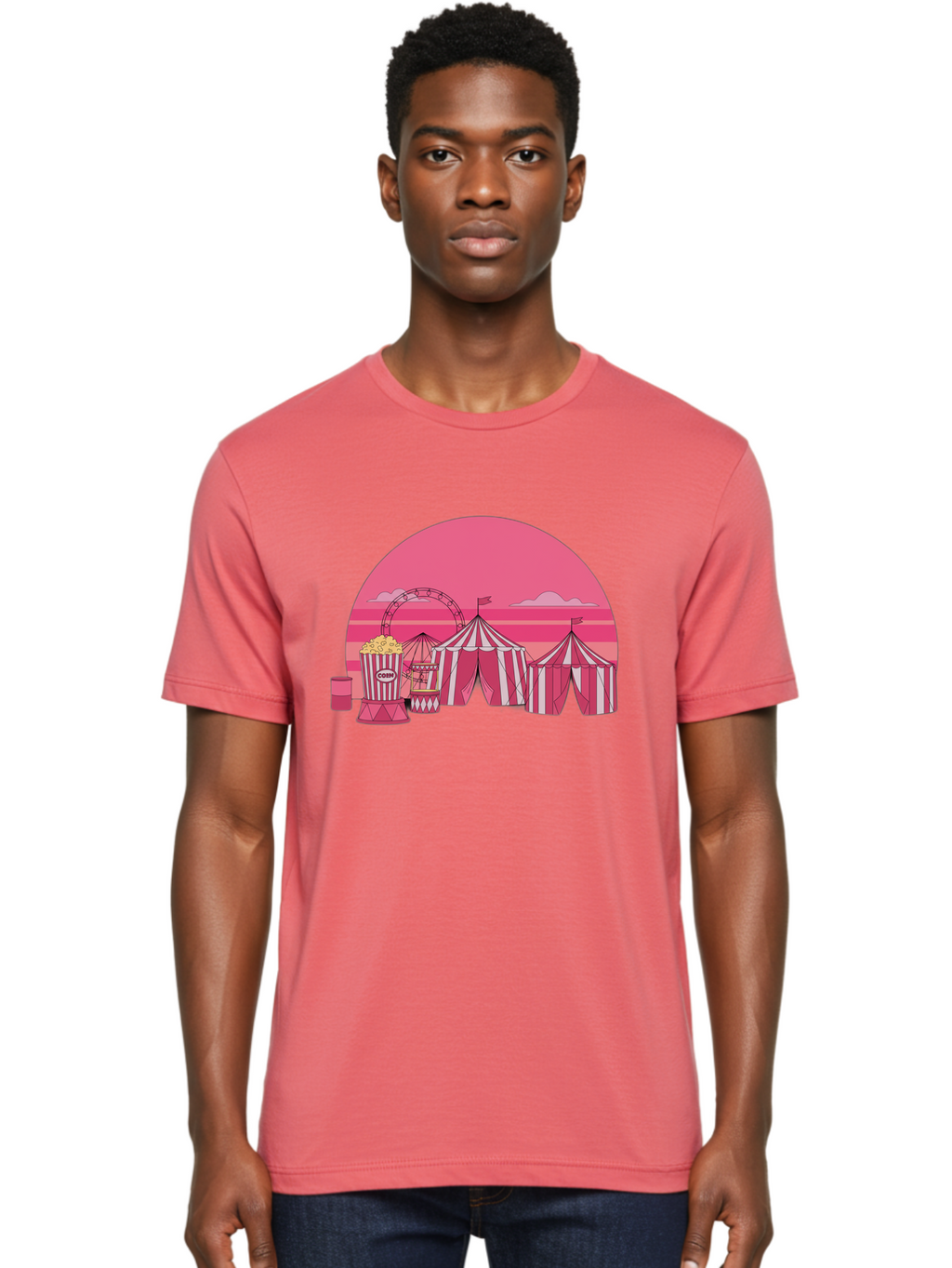 Carnival-Scene Men'S Graphic Tee, 100% Cotton, Comfortable Casual Summer Wear, Machine Washable, Vintage Camera, Old Camera, Antique Camera, Black Camera, Classic Photography, Photography Equipment, Nostalgic Device, Film Camera, Camera Art Baj382