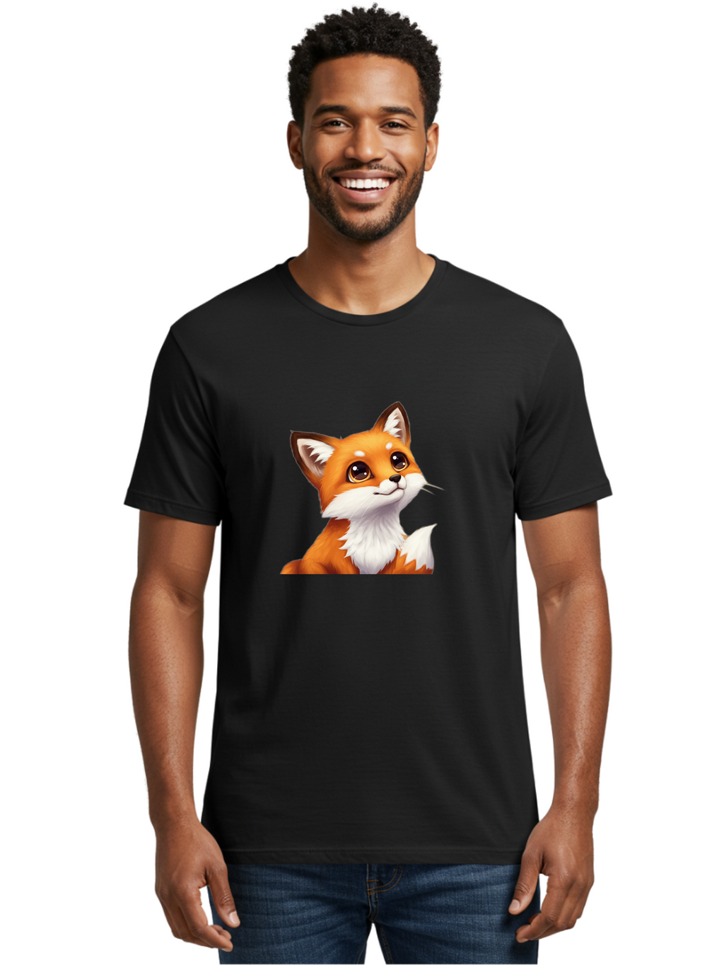 Cartoon-Fox-1 Men'S Graphic Tee, 100% Cotton, Comfortable Casual Summer Wear, Machine Washable, Vintage Camera, Old Camera, Antique Camera, Black Camera, Classic Photography, Photography Equipment, Nostalgic Device, Film Camera, Camera Art Baj383