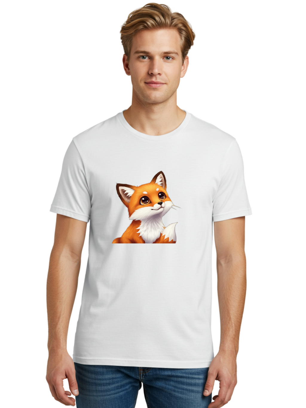 Cartoon-Fox-1 Men'S Graphic Tee, 100% Cotton, Comfortable Casual Summer Wear, Machine Washable, Vintage Camera, Old Camera, Antique Camera, Black Camera, Classic Photography, Photography Equipment, Nostalgic Device, Film Camera, Camera Art Baj383