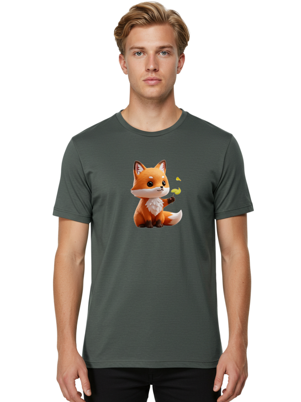 Cartoon-Fox-2 Men'S Graphic Tee, 100% Cotton, Comfortable Casual Summer Wear, Machine Washable, Vintage Camera, Old Camera, Antique Camera, Black Camera, Classic Photography, Photography Equipment, Nostalgic Device, Film Camera, Camera Art Baj384