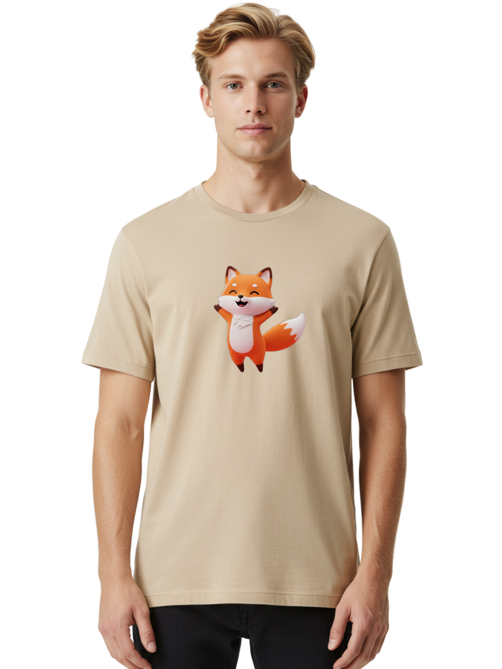 Cartoon-Fox-3 Men'S Graphic Tee, 100% Cotton, Comfortable Casual Summer Wear, Machine Washable, Vintage Camera, Old Camera, Antique Camera, Black Camera, Classic Photography, Photography Equipment, Nostalgic Device, Film Camera, Camera Art Baj385
