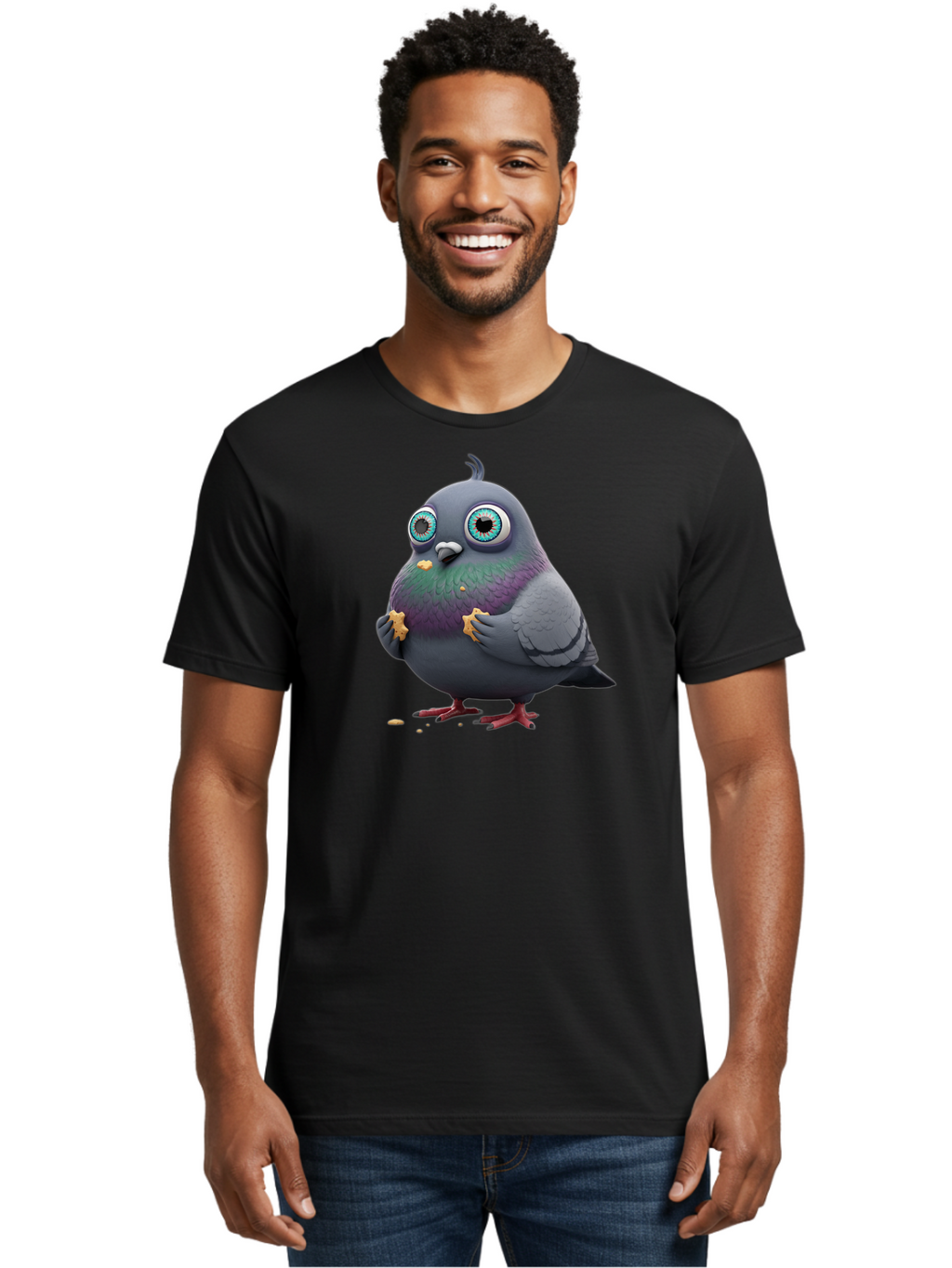 Cartoon-Pigeon Men'S Graphic Tee, 100% Cotton, Comfortable Casual Summer Wear, Machine Washable, Vintage Camera, Old Camera, Antique Camera, Black Camera, Classic Photography, Photography Equipment, Nostalgic Device, Film Camera, Camera Art Baj387