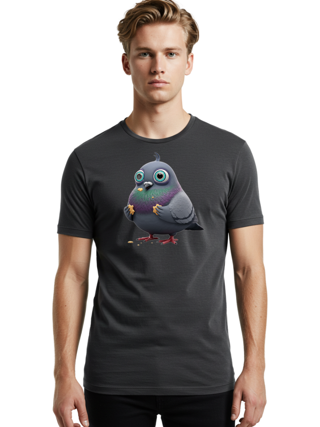 Cartoon-Pigeon Men'S Graphic Tee, 100% Cotton, Comfortable Casual Summer Wear, Machine Washable, Vintage Camera, Old Camera, Antique Camera, Black Camera, Classic Photography, Photography Equipment, Nostalgic Device, Film Camera, Camera Art Baj387
