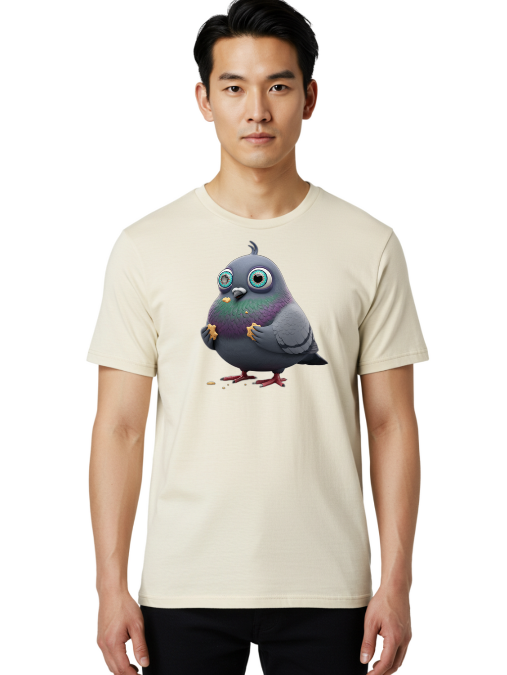 Cartoon-Pigeon Men'S Graphic Tee, 100% Cotton, Comfortable Casual Summer Wear, Machine Washable, Vintage Camera, Old Camera, Antique Camera, Black Camera, Classic Photography, Photography Equipment, Nostalgic Device, Film Camera, Camera Art Baj387