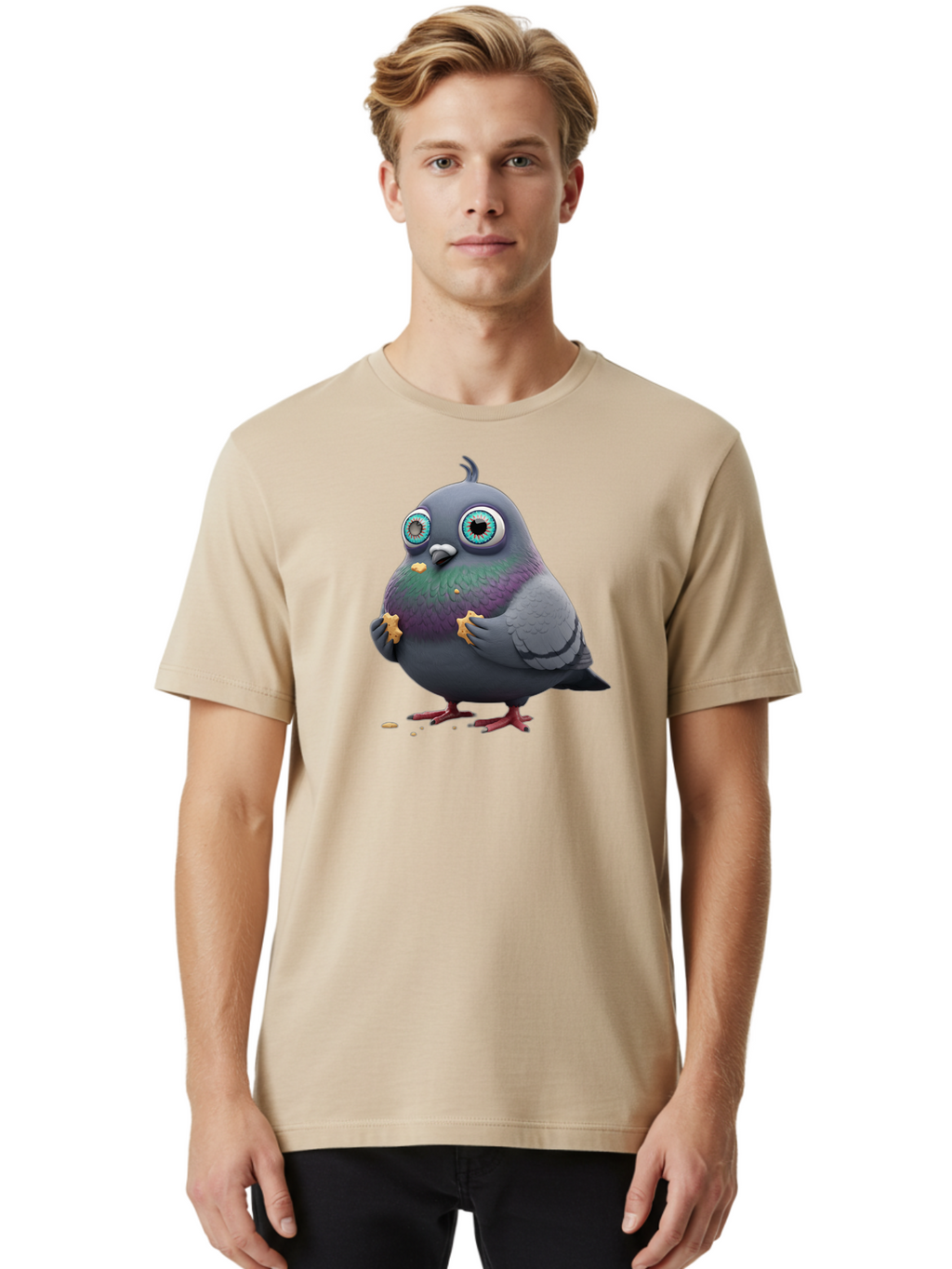 Cartoon-Pigeon Men'S Graphic Tee, 100% Cotton, Comfortable Casual Summer Wear, Machine Washable, Vintage Camera, Old Camera, Antique Camera, Black Camera, Classic Photography, Photography Equipment, Nostalgic Device, Film Camera, Camera Art Baj387